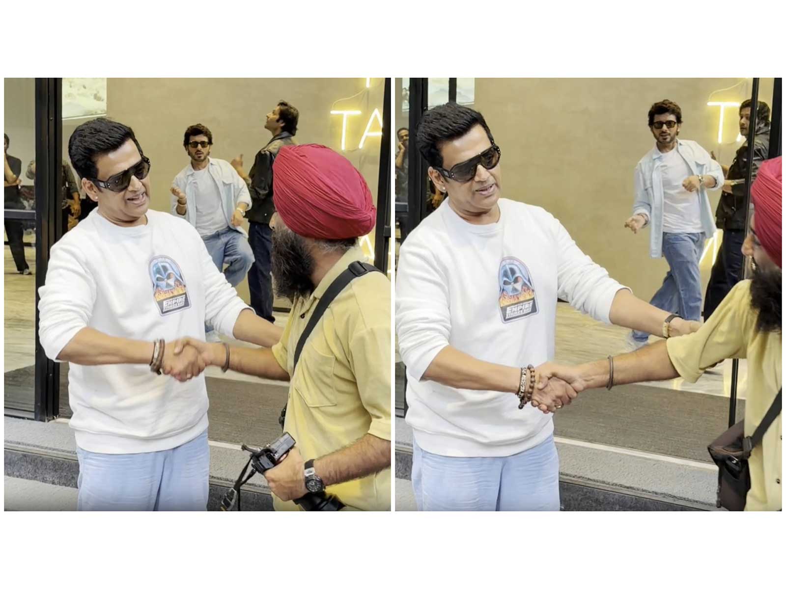 Ravi Kishan, Divyendu and Ali Fazal (Photos/ANI)