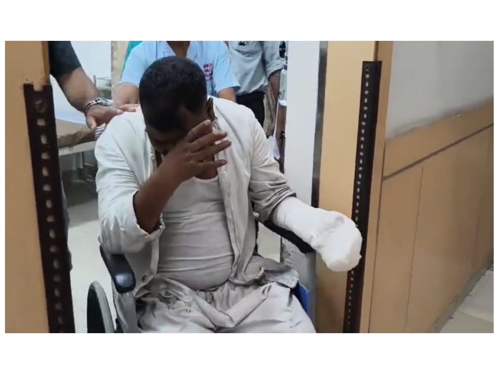Injured employee Vasudev Ram (Photo/ANI)