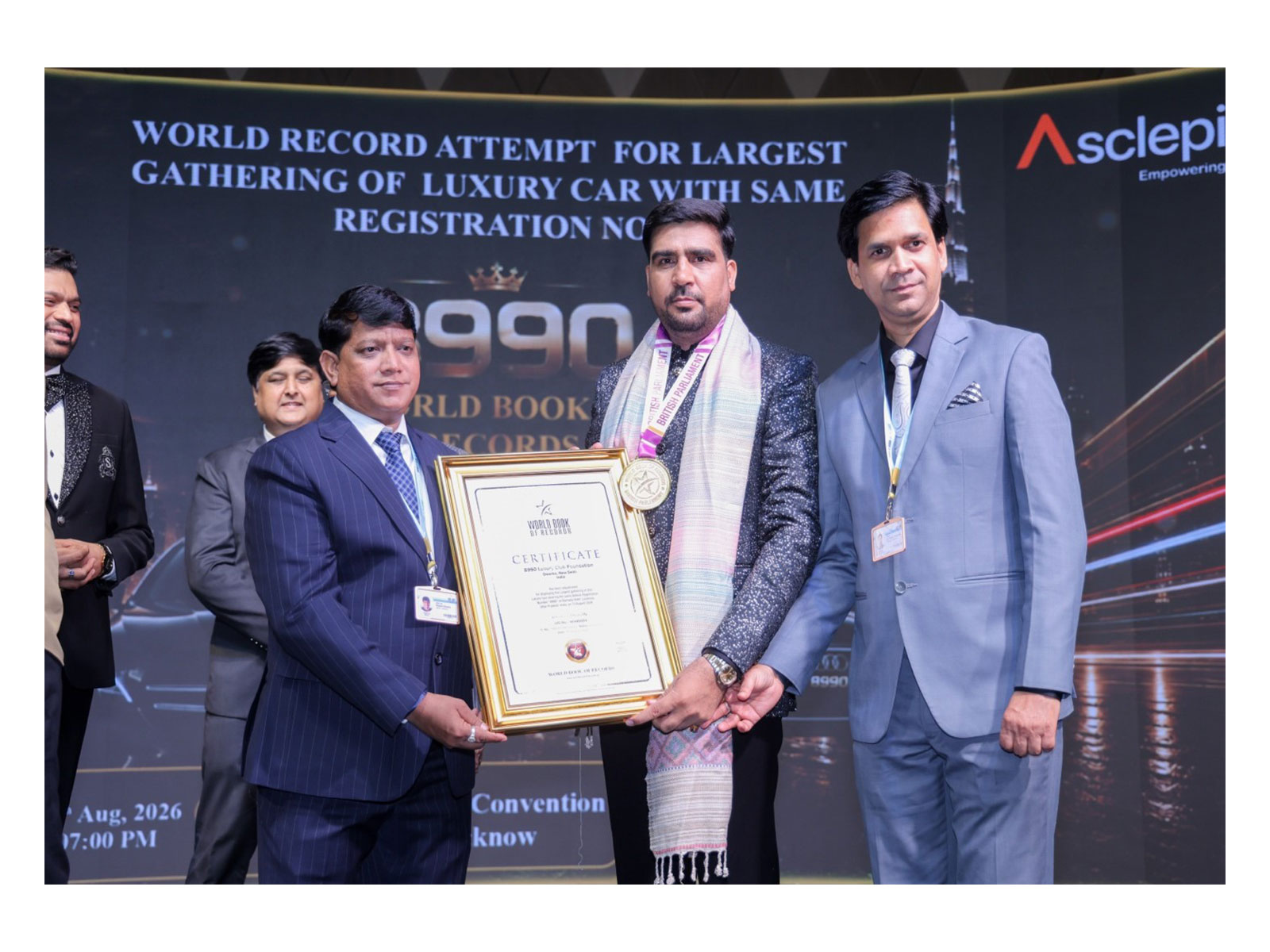 Mahipal Singh-Owned 8990 Luxury Car Club Creates History, Sets World Record with 250 Luxury Cars Bearing '8990' Registration Number