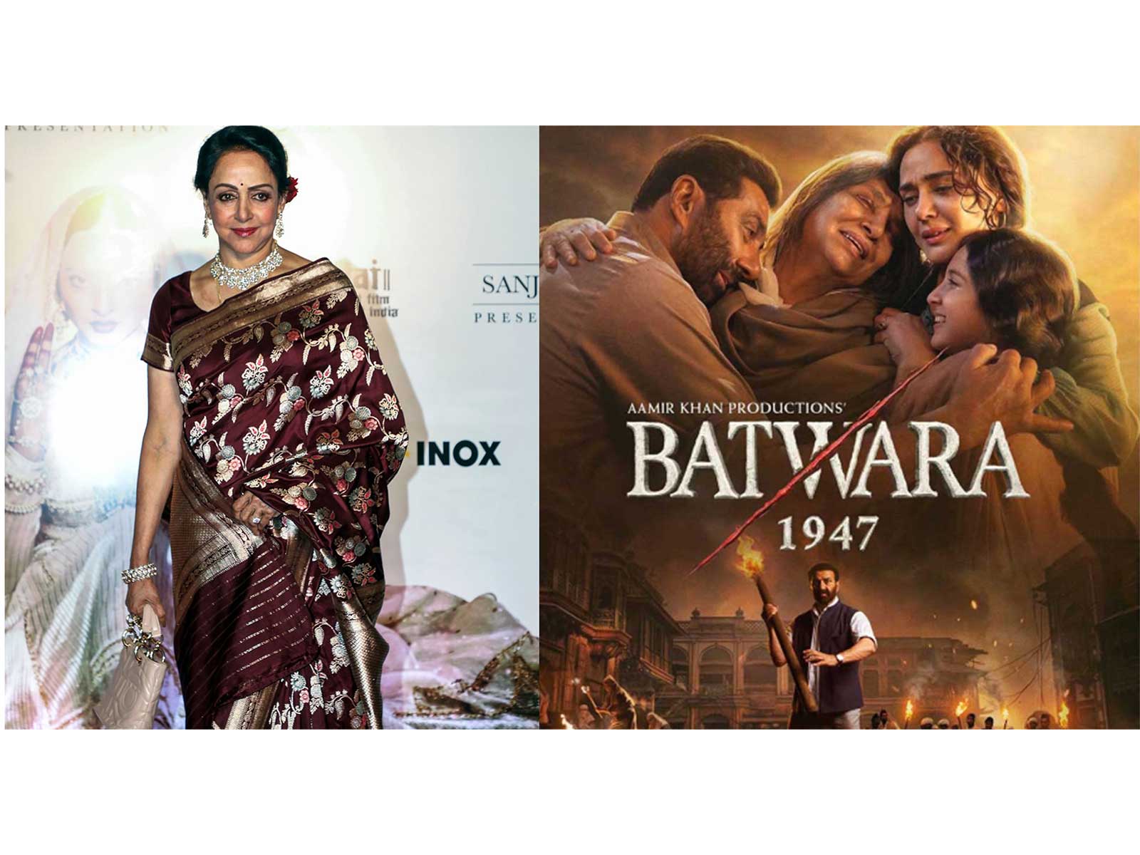 Hema Malini (Photo/ANI) and Batwara 1947 (Photo/Instagram@SunnyDeol)