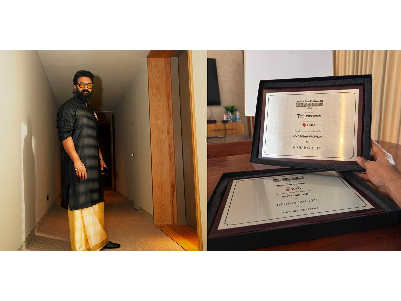 Rishab Shetty and IFFM awards (Photo/Instagram@RishabShetty)