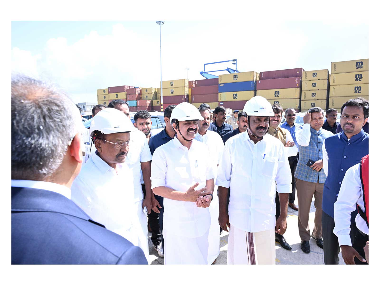 Keralam CM VD Satheesan at Vizhinjam International Seaport (Photo/X/@vdsatheesan)