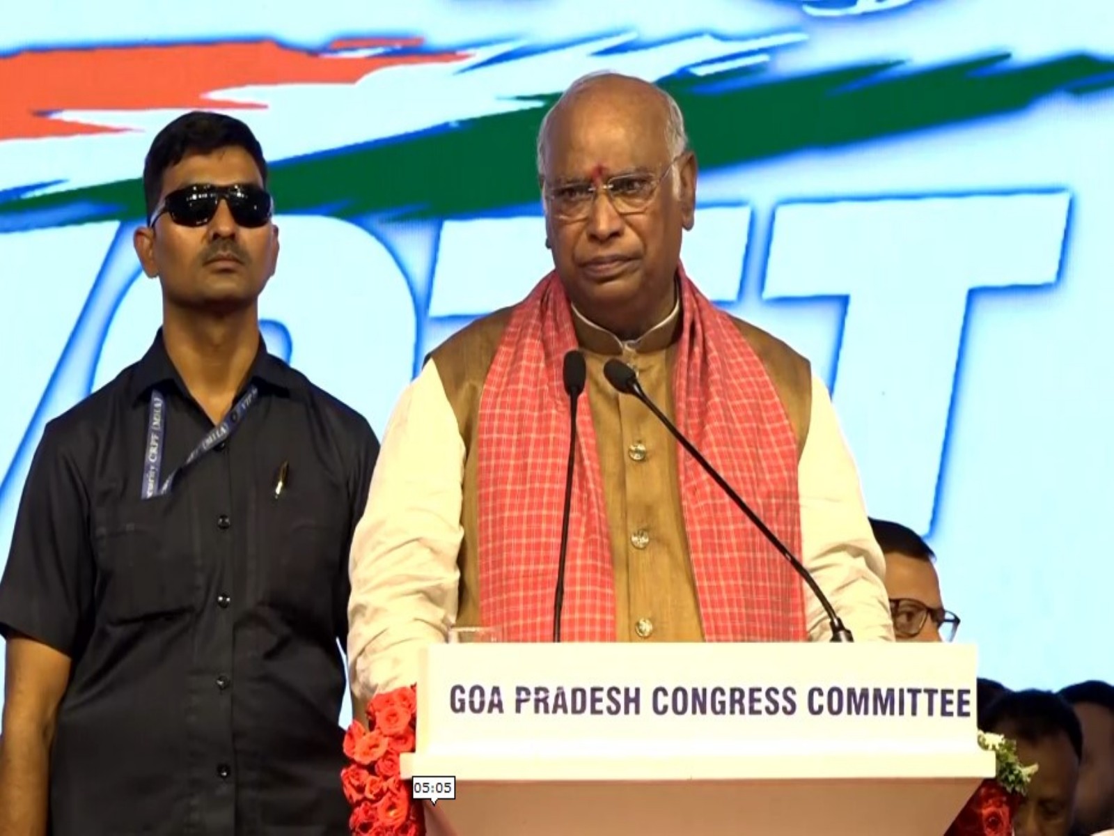 Congress president Mallikarjun Kharge attended a Congress event in Goa (Photo:ANI) 