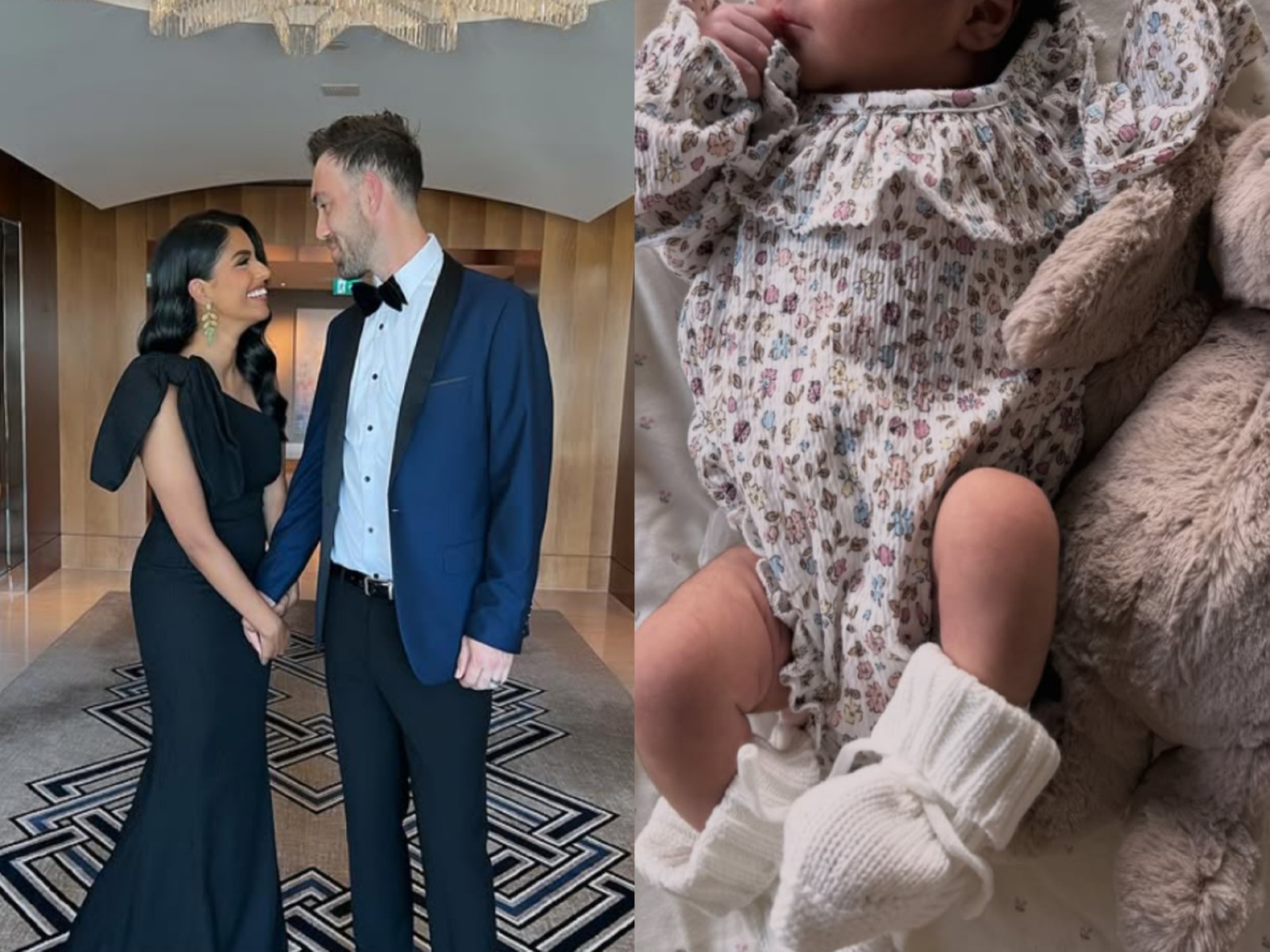 Vini Raman, Glenn Maxwell, a glimpse of Maia Maxwell (Photo/Instagram/@vini.raman)