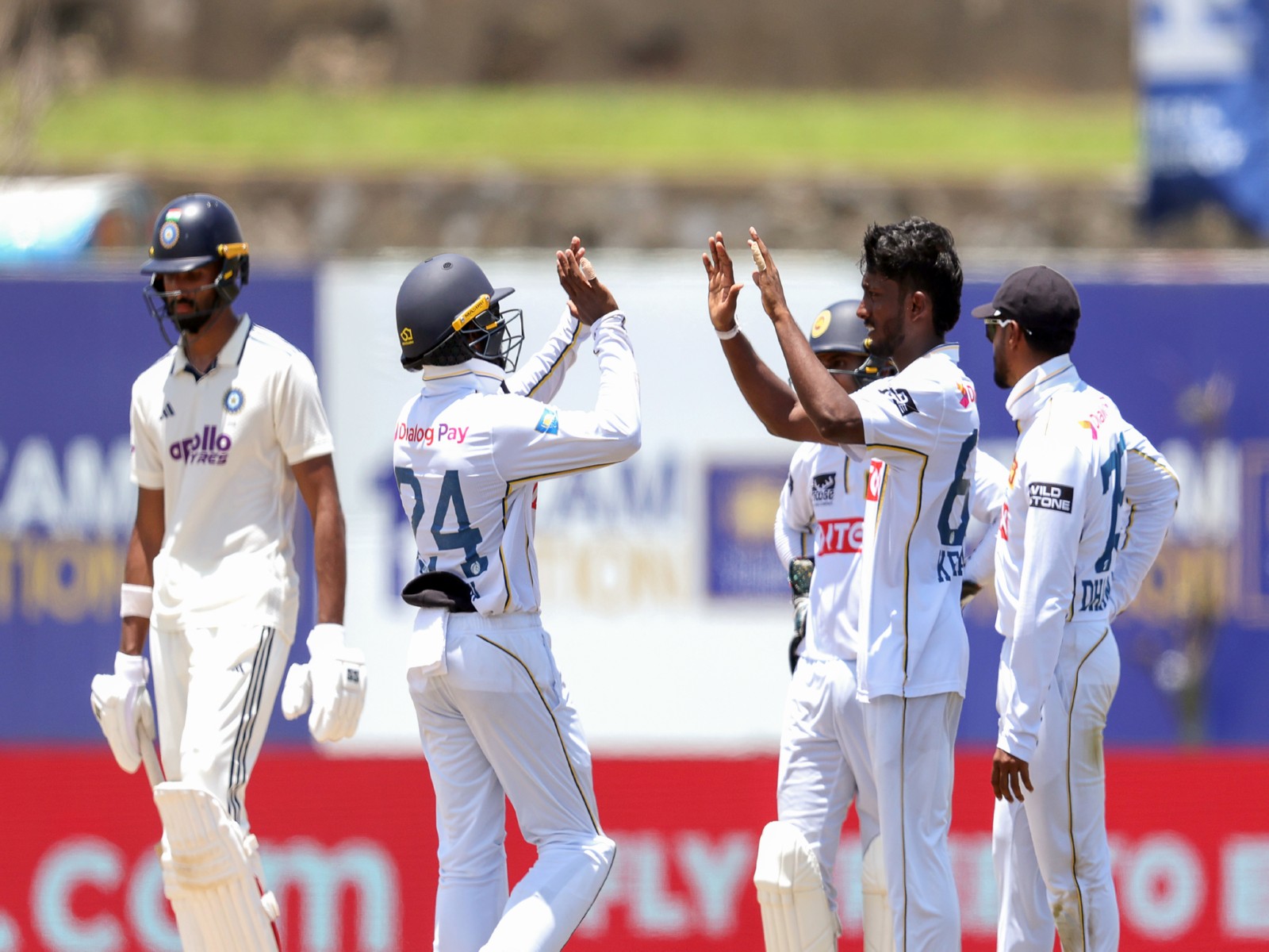 Sri Lankan team celebrating (Photo: ANI)