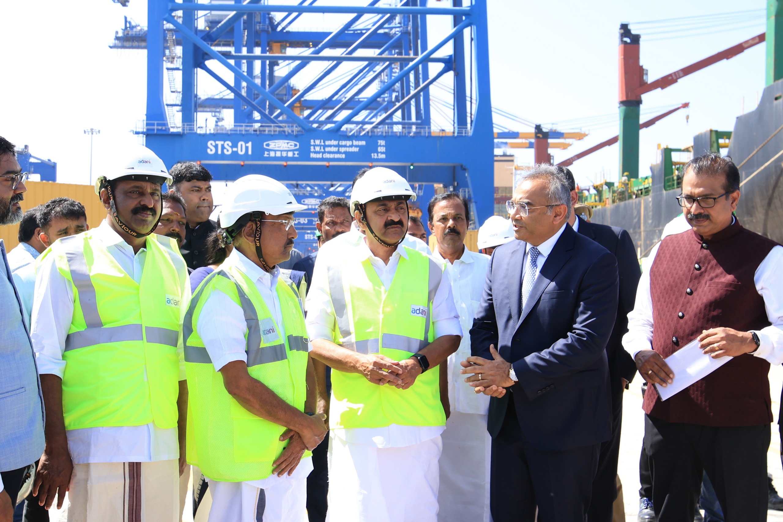 Keralam Chief Minister VD Satheesan at Vizhinjam International Seaport (Photo/ANI)