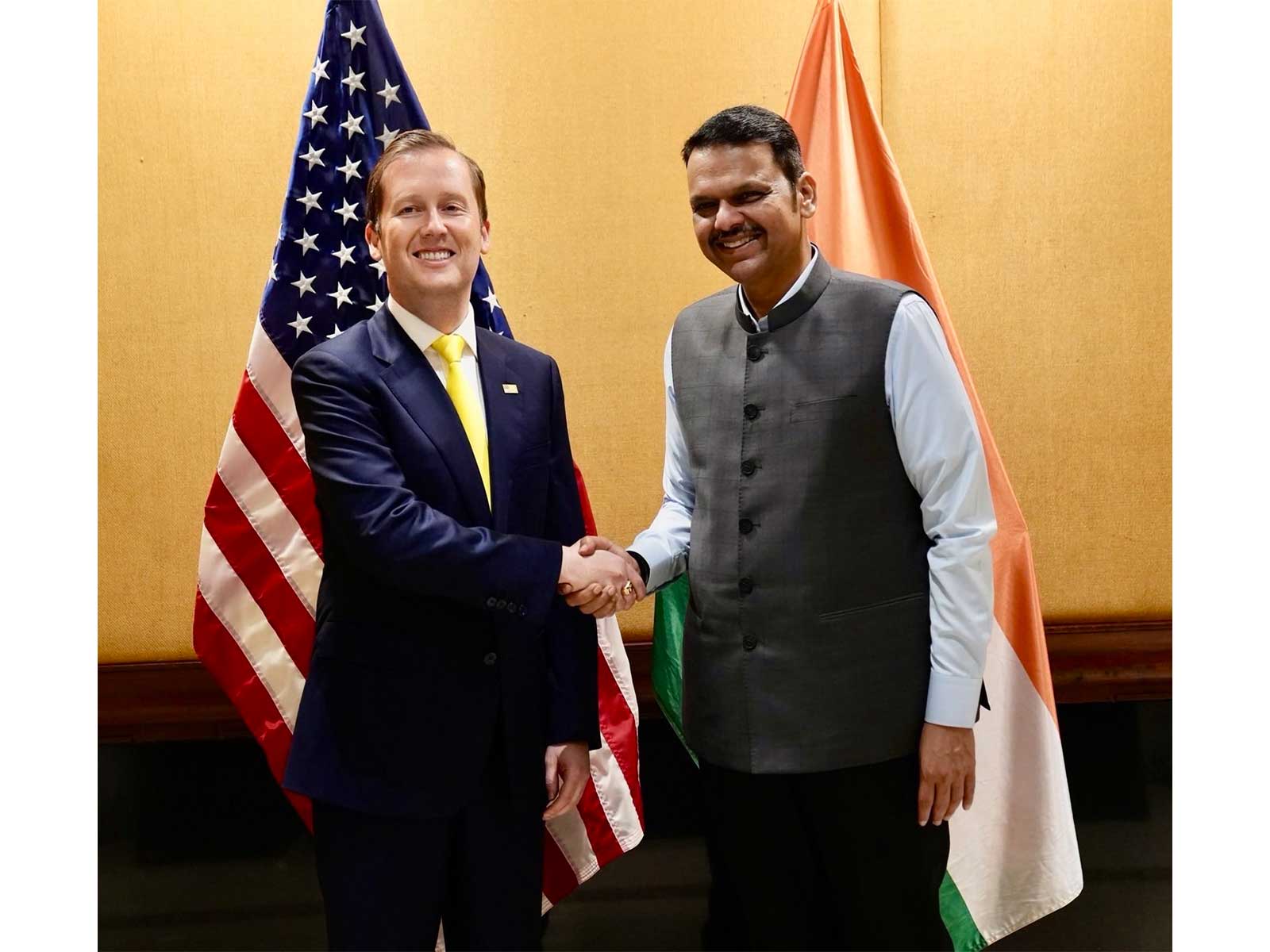 US Ambassador to India Sergio Gor meets Maharashtra Chief Minister Devendra Fadnavis in Mumbai (Photo/X/@USAmbIndia)