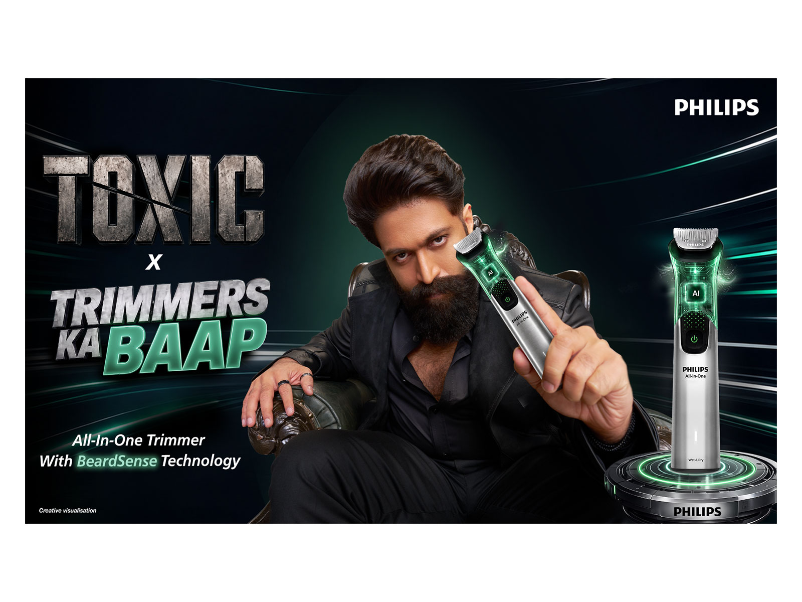 Philips India onboards Rocking Star Yash as the Brand Ambassador for its Men's Grooming portfolio, as he fronts the new 'Trimmers Ka Baap' campaign