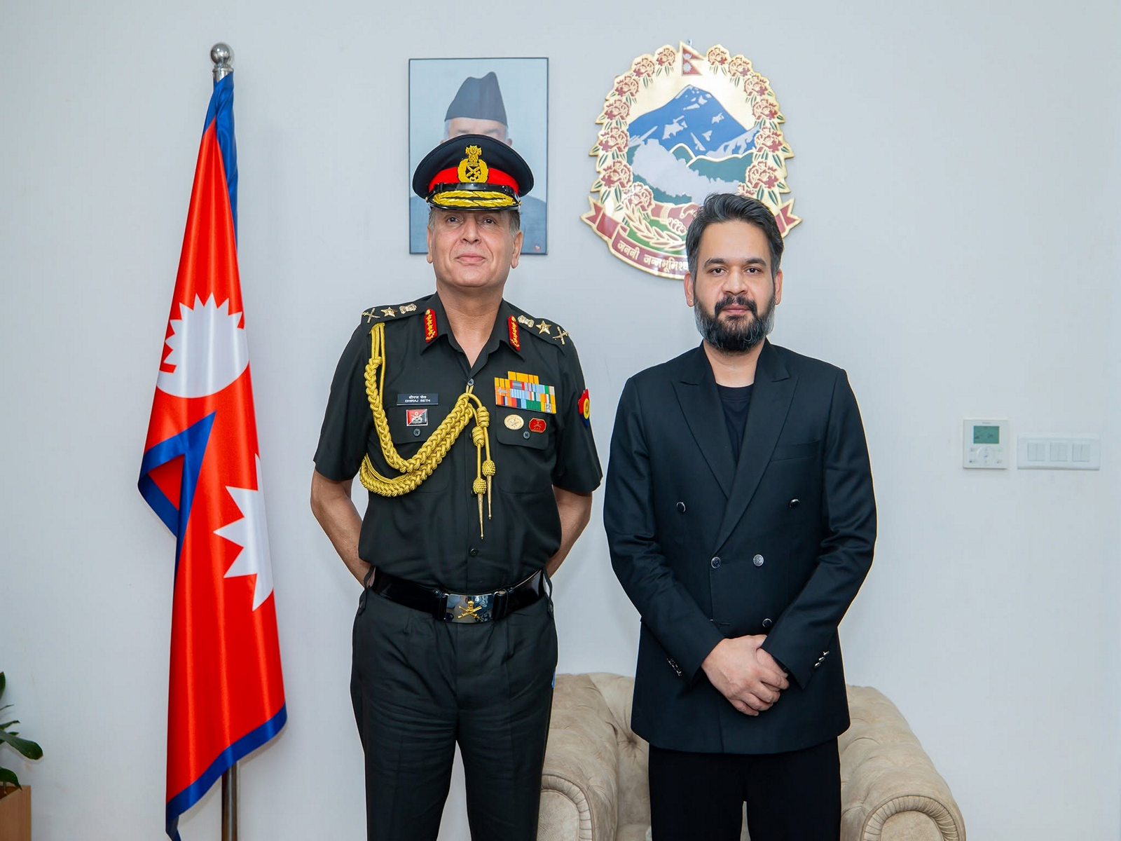 COAS General Seth meets Nepal PM Balendra Shah (Photo/Facebook@PMONepal)