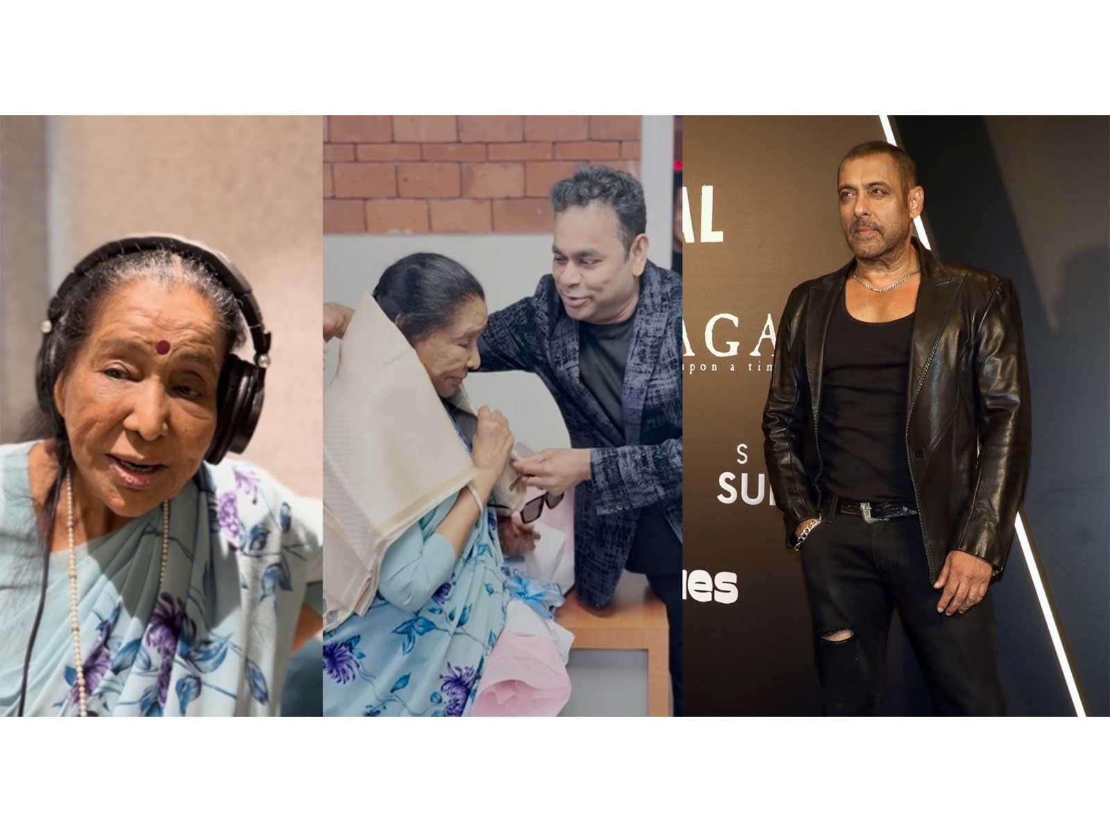 AR Rahman's tribute song for legendary Asha Bhosle (Photo/X@arrahman) and Salman Khan (Photo/ANI)