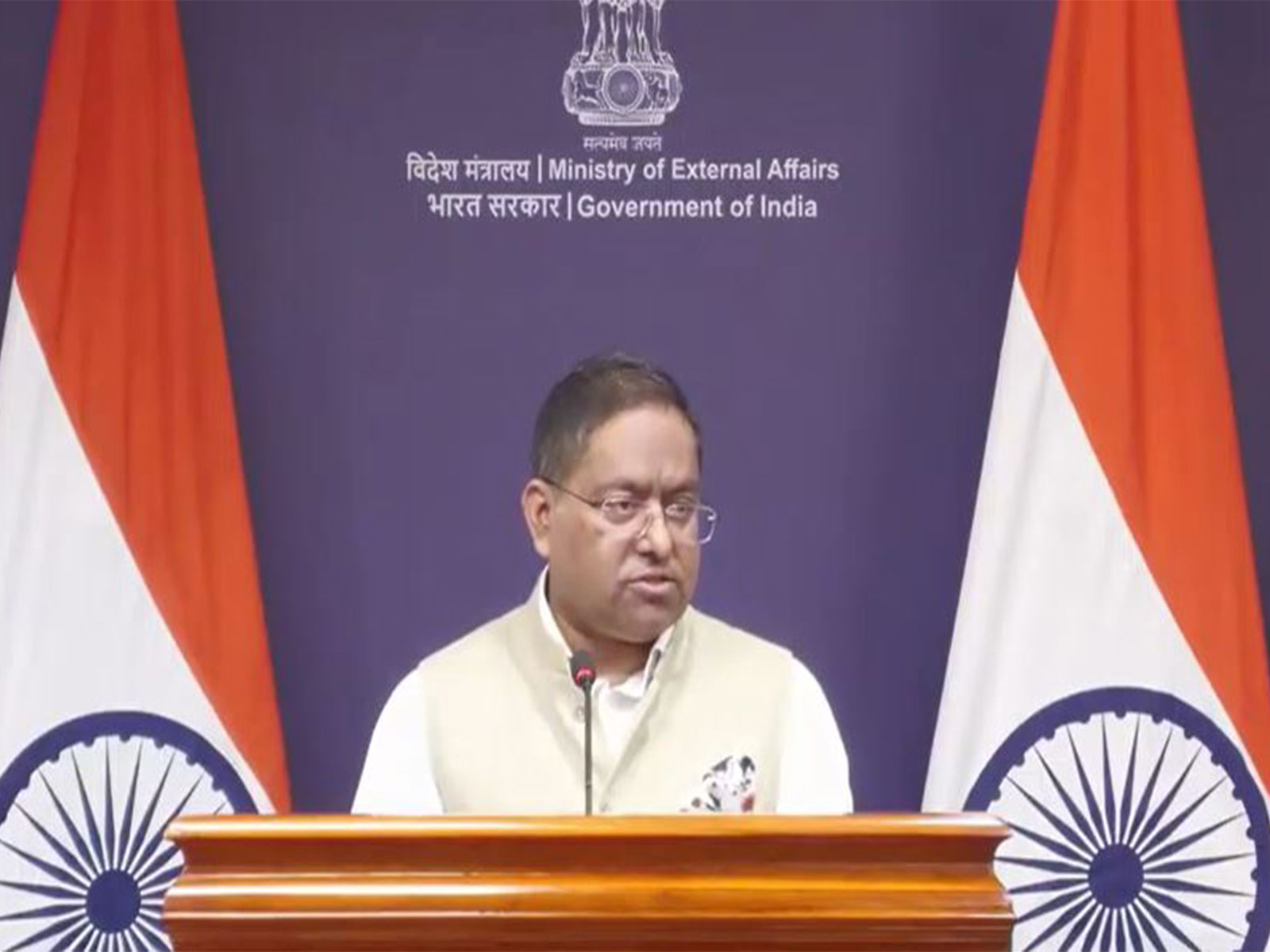 Ministry of External Affairs Spokesperson Randhir Jaiswal (Photo/Youtube@MEAIndia)