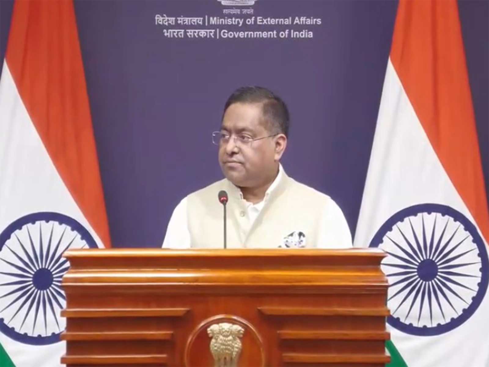 MEA spokesperson Randhir Jaiswal (Photo/ANI)