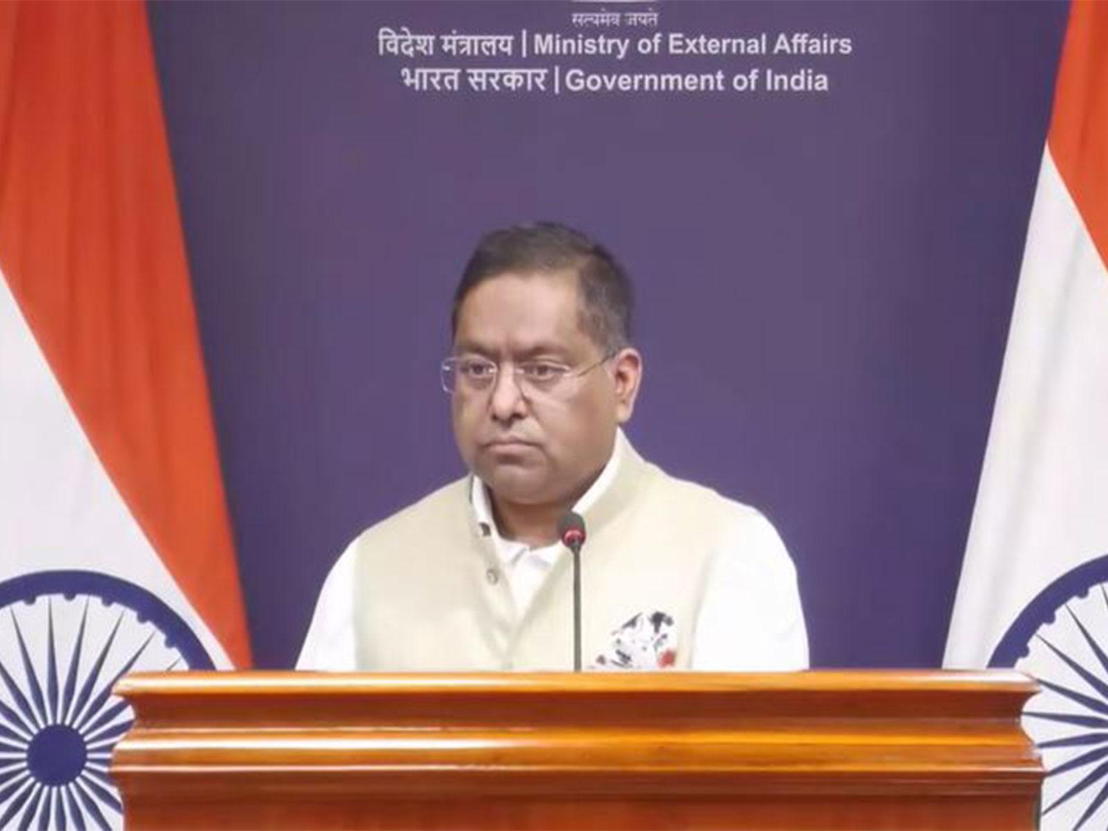 MEA Spokesperson Randhir Jaiswal (Photo/Youtube@MEAIndia)