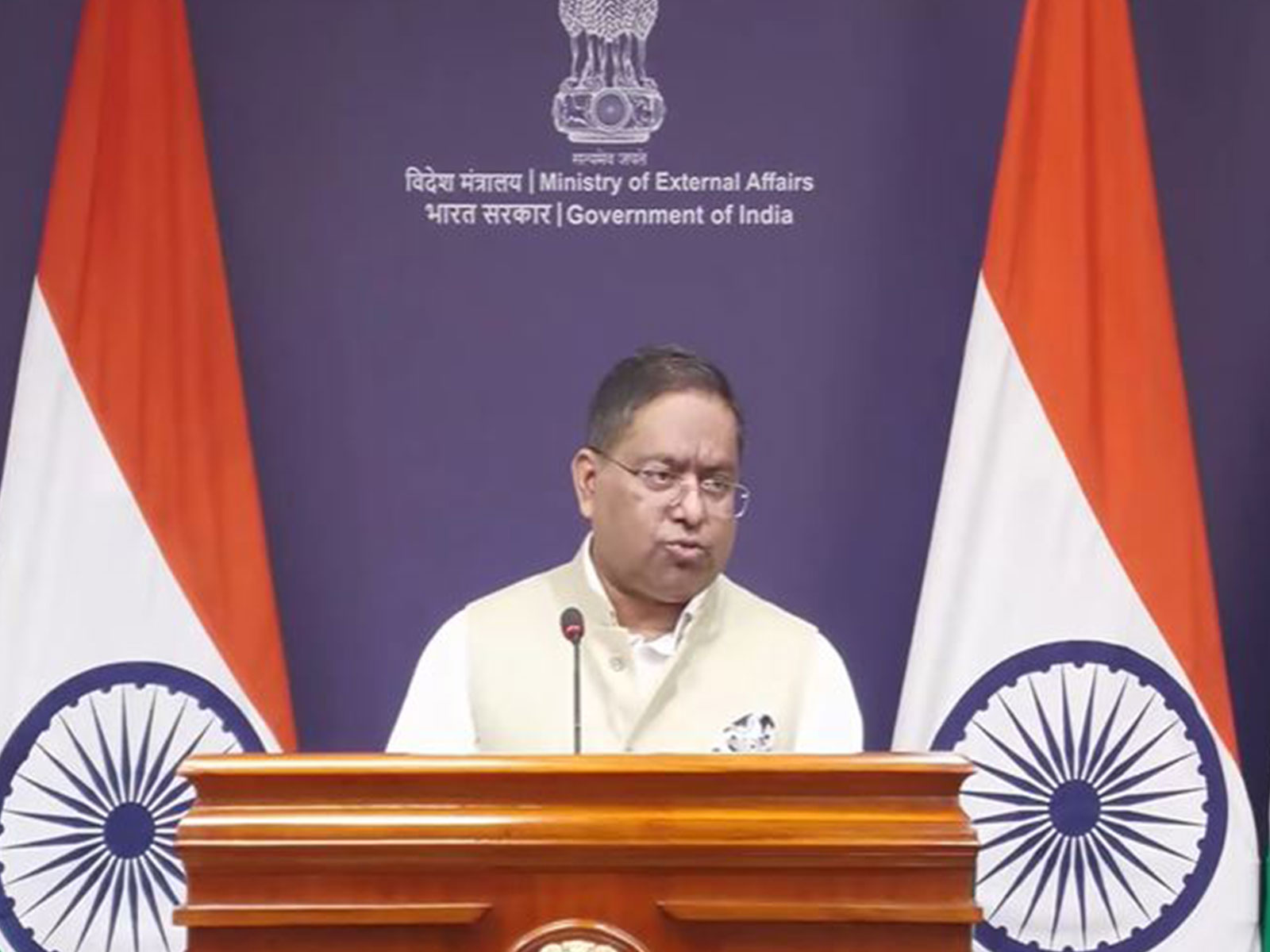 MEA Spokesperson Randhir Jaiswal (Photo/Youtube@MEAIndia)