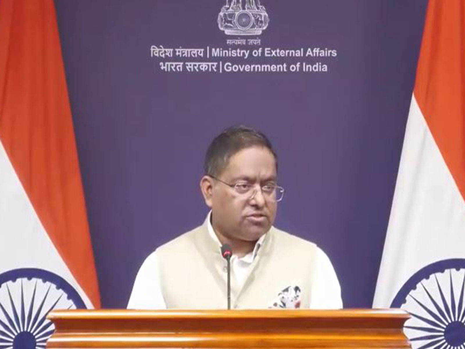 MEA Spokesperson Randhir Jaiswal (Photo/ Youtube@MEAIndia)