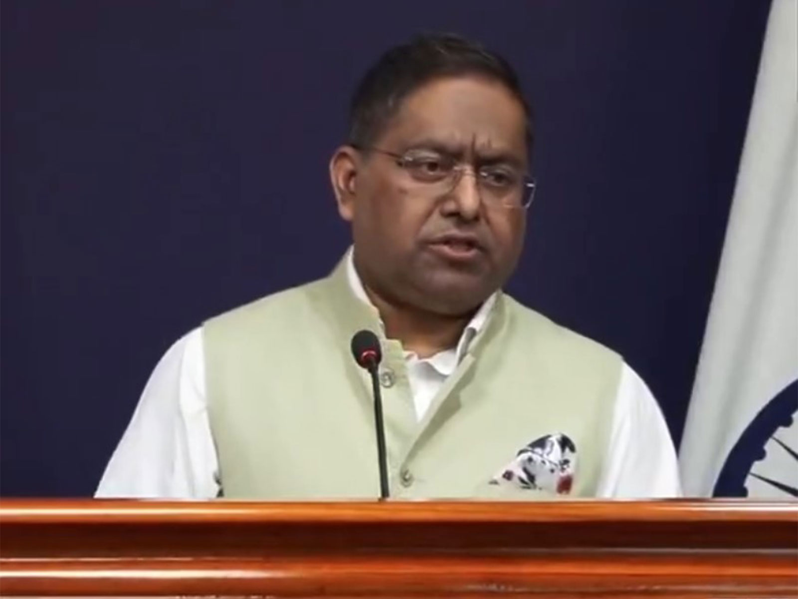 MEA spokesperson Randhir Jaiswal (Photo/ANI)