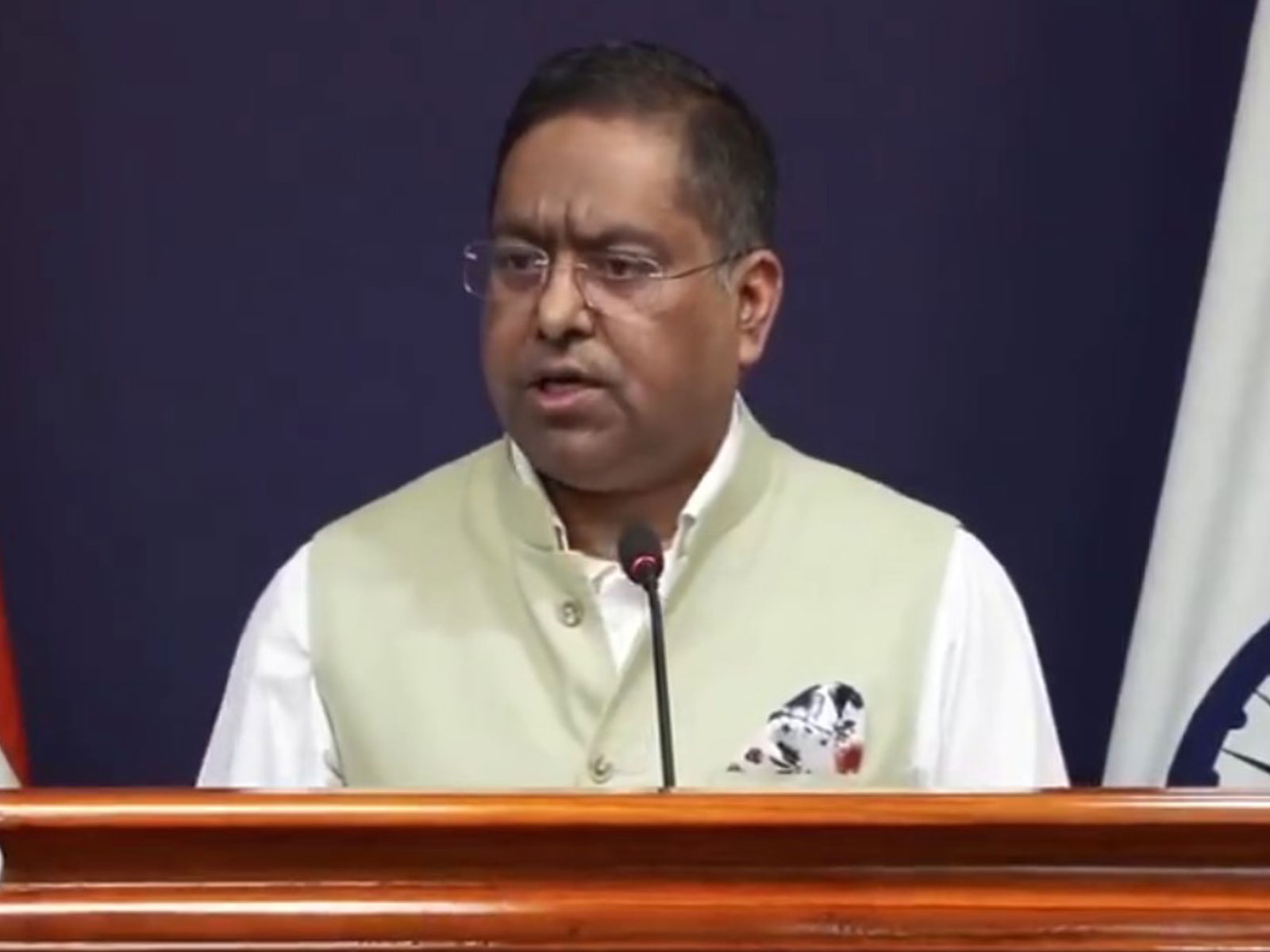 MEA Spokesperson Randhir Jaiswal (Photo/ANI)