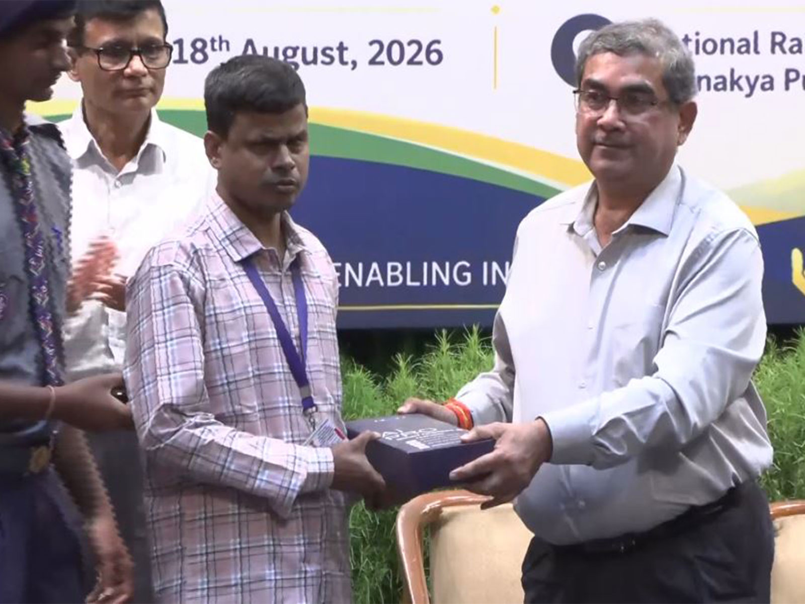 Jyoti AI Smart Glasses presented to visually impaired employees in Northern railways (Photo/ANI)