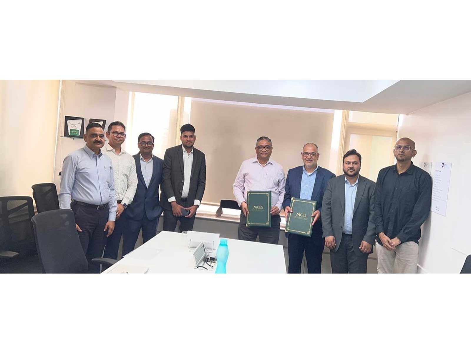 Praveen Tiwari- VP Infra-lease at RJIO, Dr. Akram Aburas- Group CEO ACES Founder, Mohammed N Mazher- CBO Saudi Arabia and MD ACES India and the other management team from RJIO