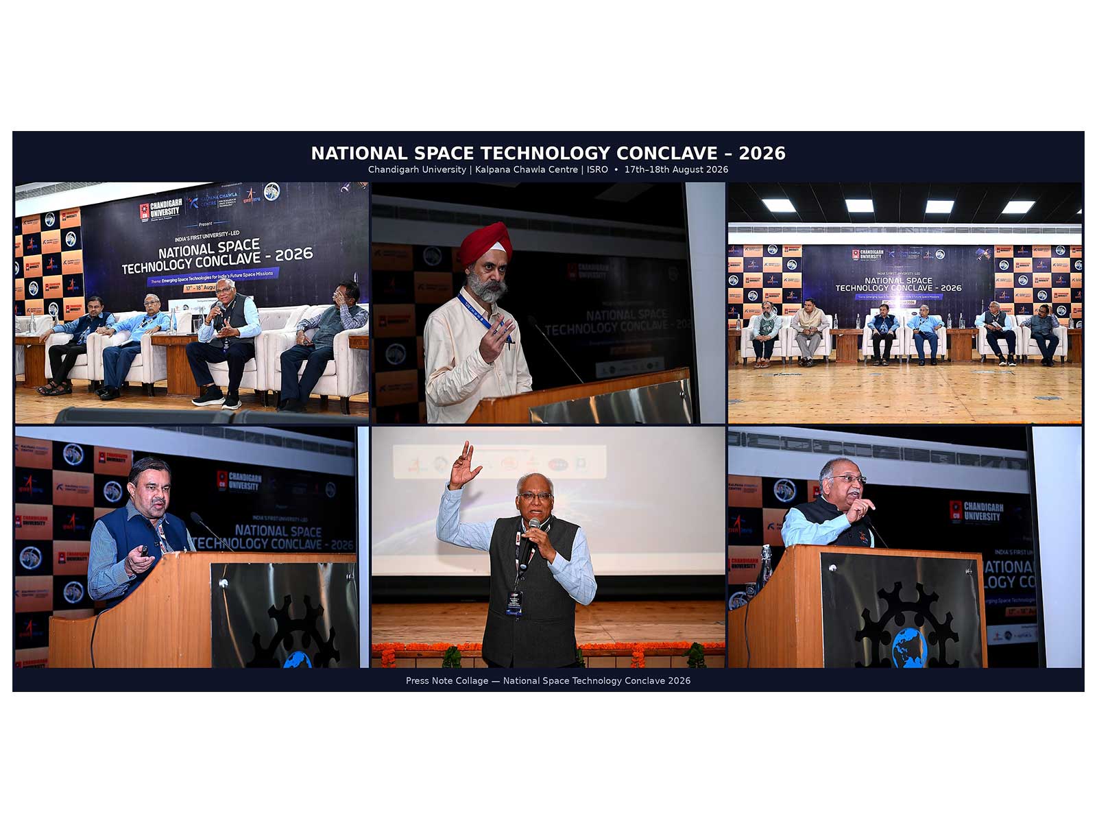 Experts & dignitaries from ISRO engage in a panel discussion at the National Space Technology Conclave - 2026, jointly organised by Chandigarh University