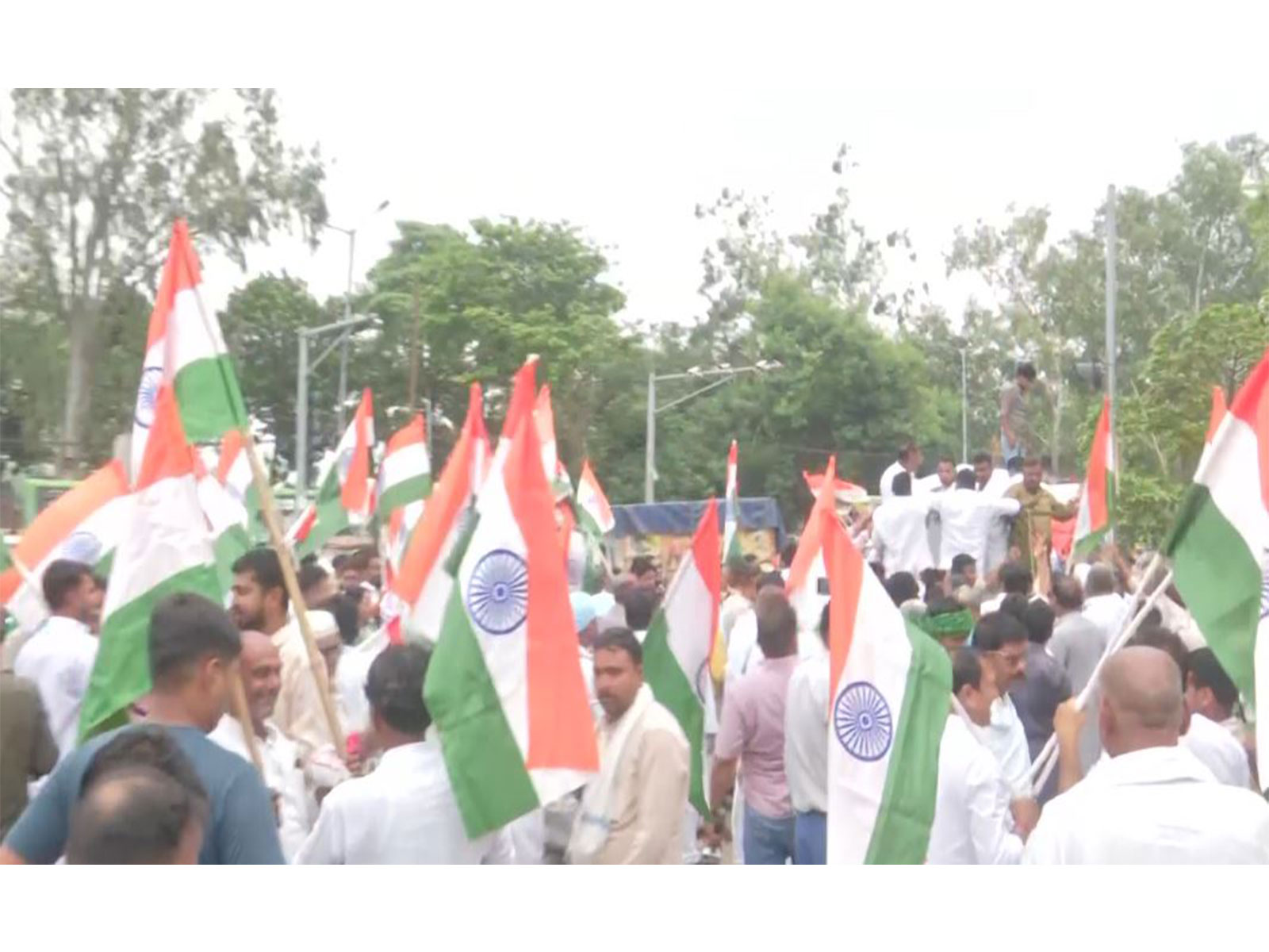 Visuals from RJD's foot march (Photo/ANI)