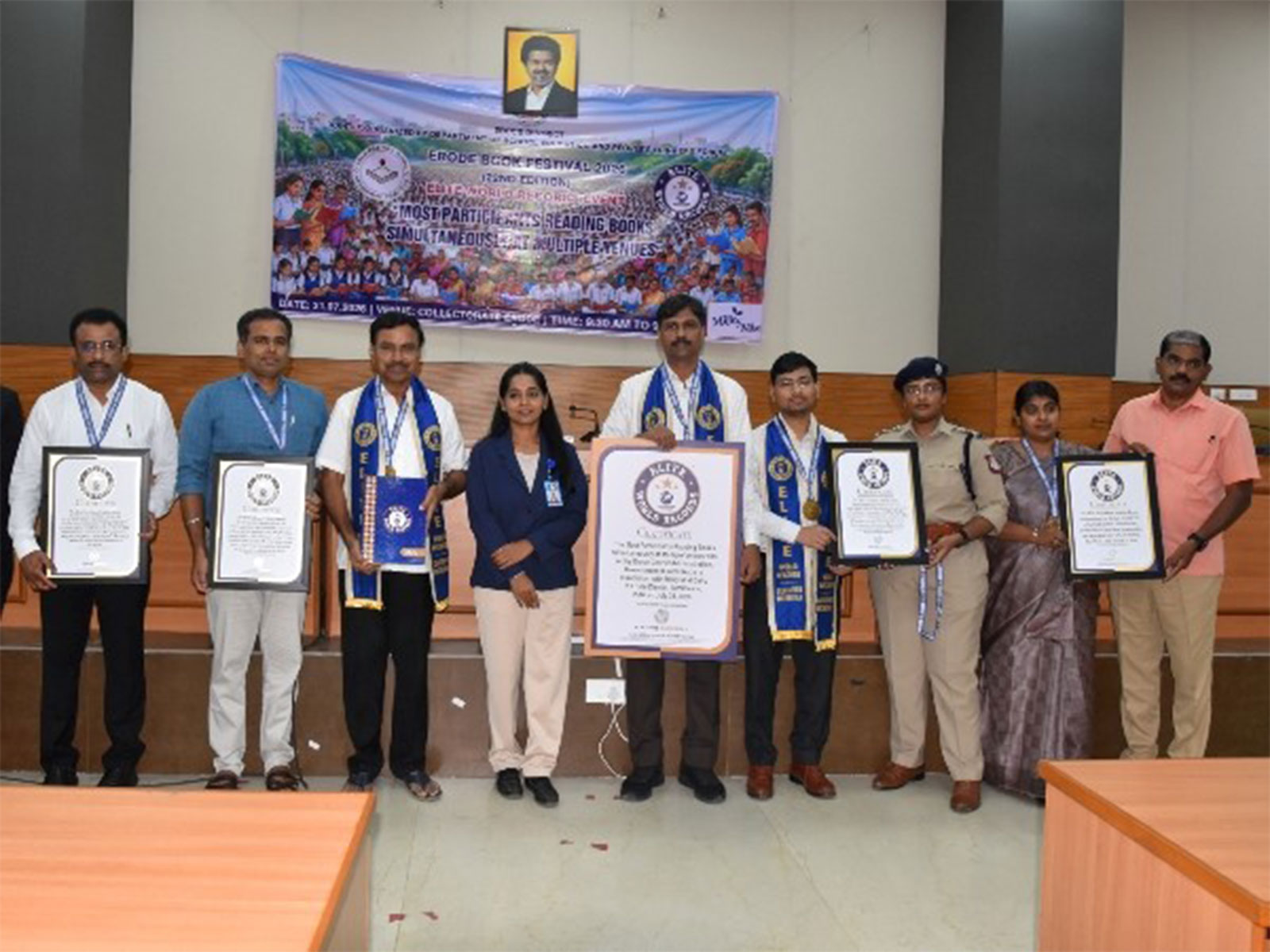 Erode District Creates Historic Elite World Records with 2,06,760 Participants Reading Books across 519 Venues Celebrating Erode Book Festival 2026