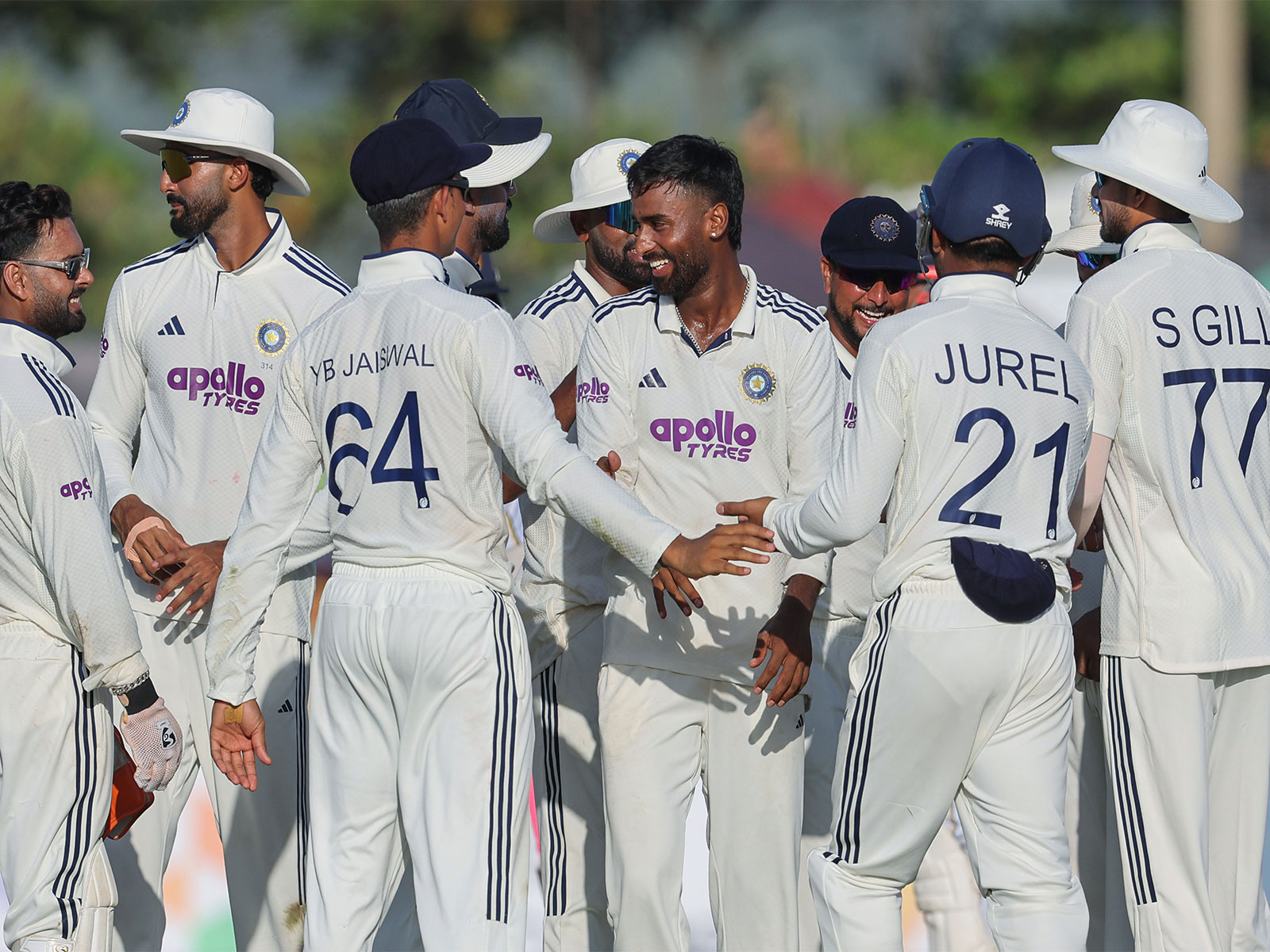 India's Manav Suthar and his teammates celebrating (Photo: ANI)