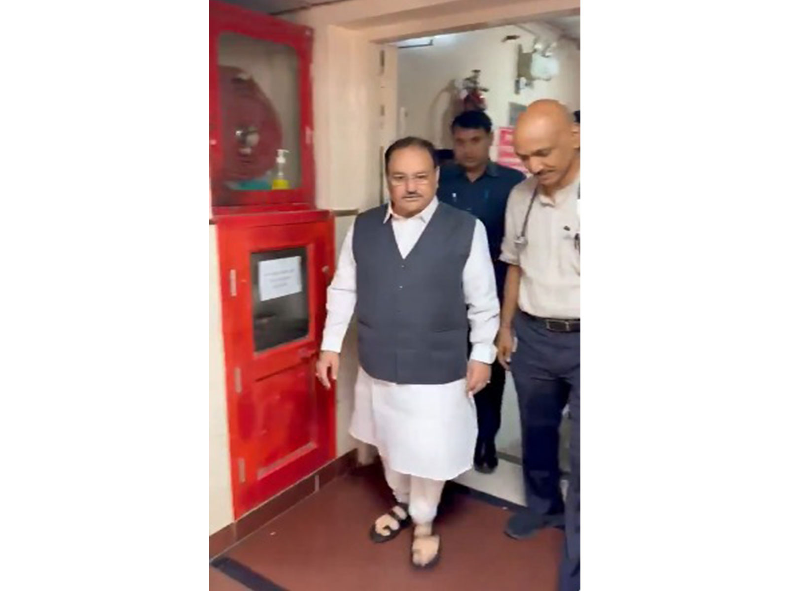 Union Health Minister JP Nadda discharged from AIIMS Delhi after Angioplasty (Photo:  Office of Union Health Minister)