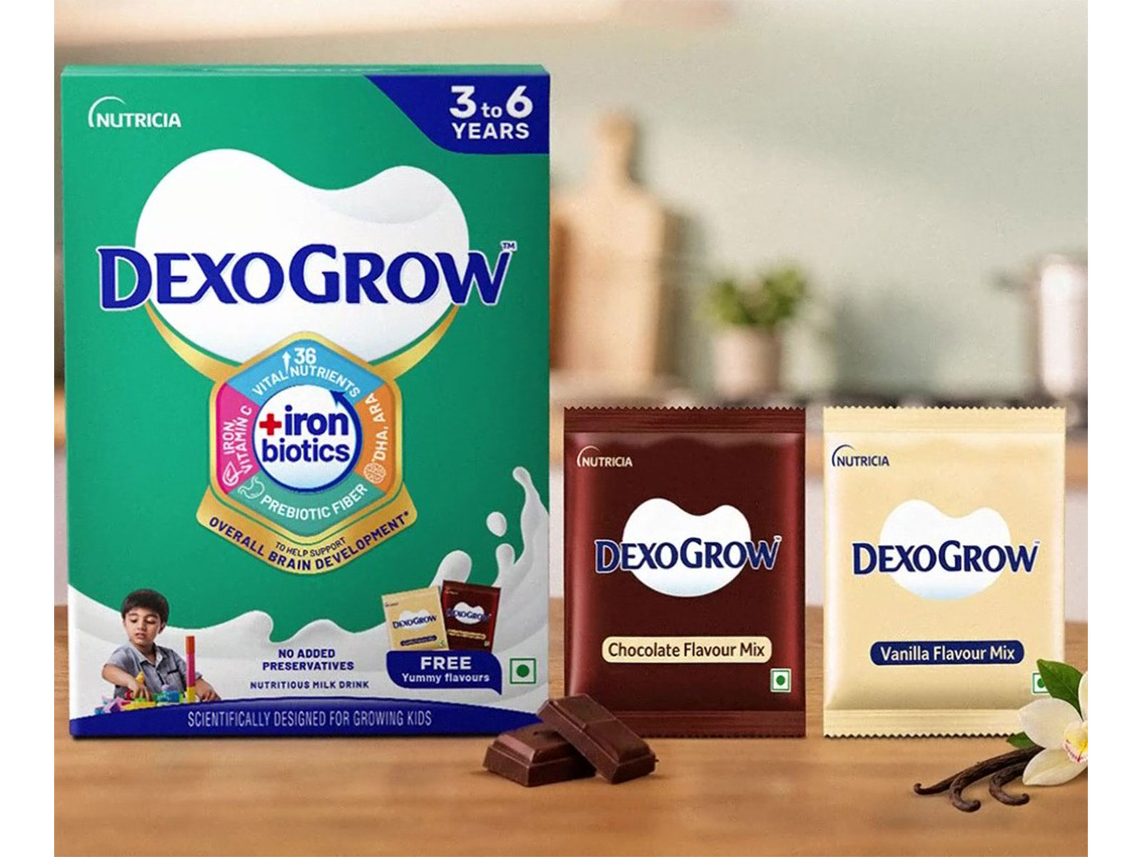 Dexogrow introduces new Vanilla and Chocolate flavour sachets, giving kids more ways to enjoy their daily dose of nutrition while helping parents navigate changing food preferences