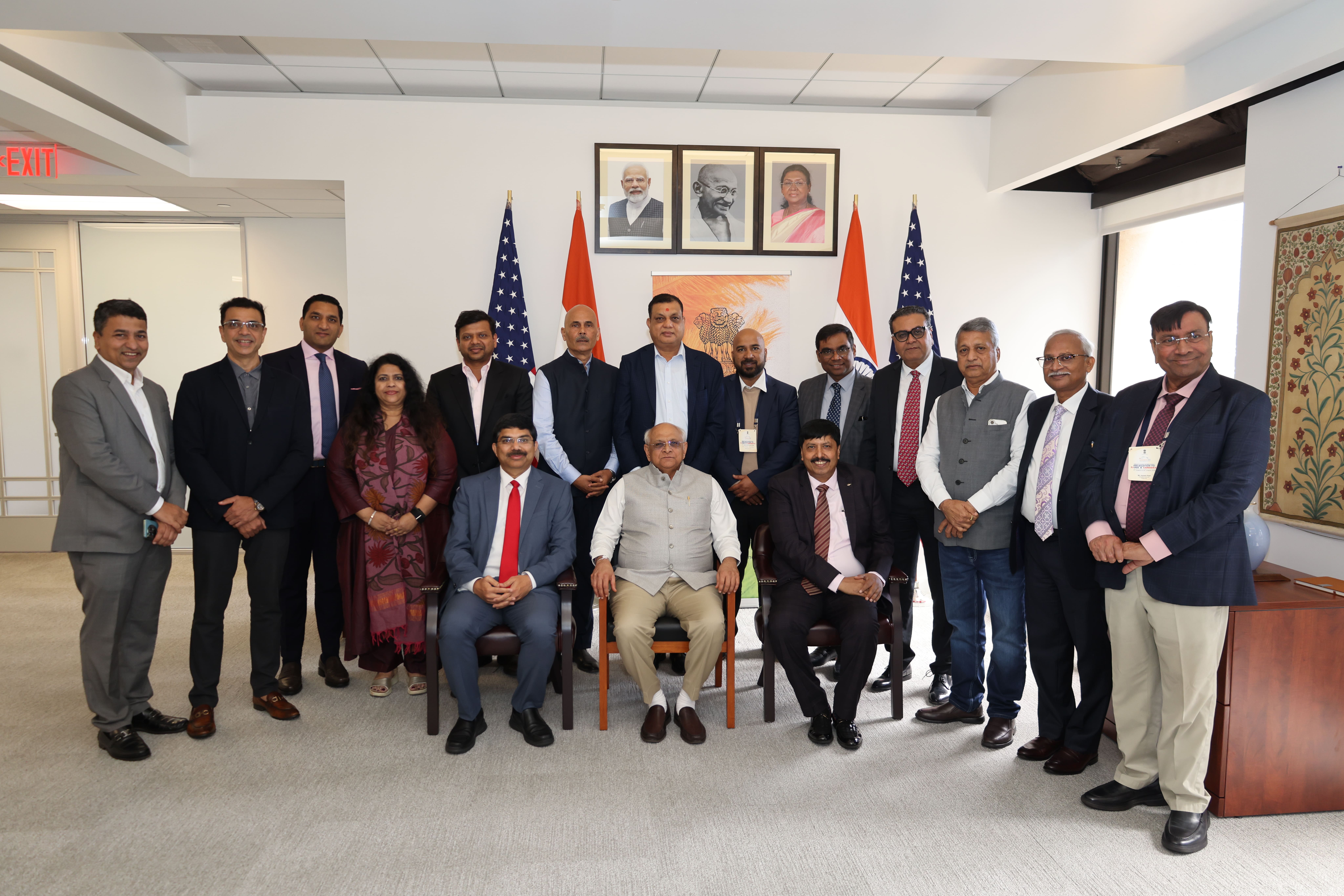 Gujarat CM during his visi to US. (Photo/@GujaratGovt.)