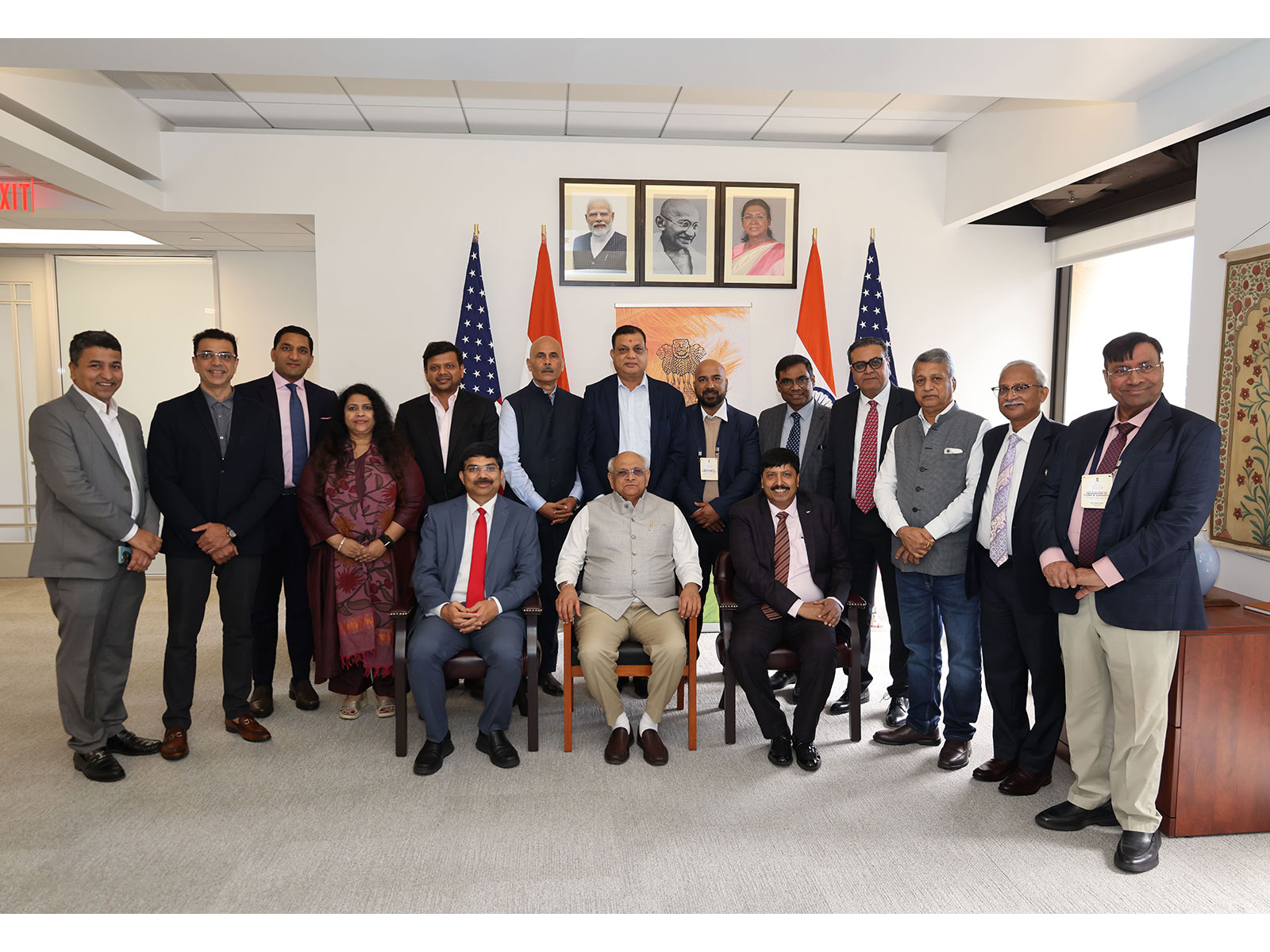 Gujarat CM during his visi to US. (Photo/@GujaratGovt.)