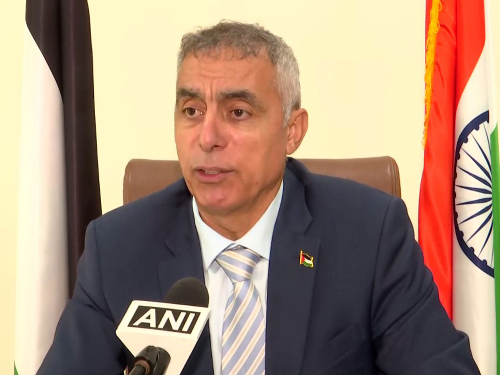 Palestinian Ambassador to India Abdullah M Abu Shawesh (Photo/ANI)