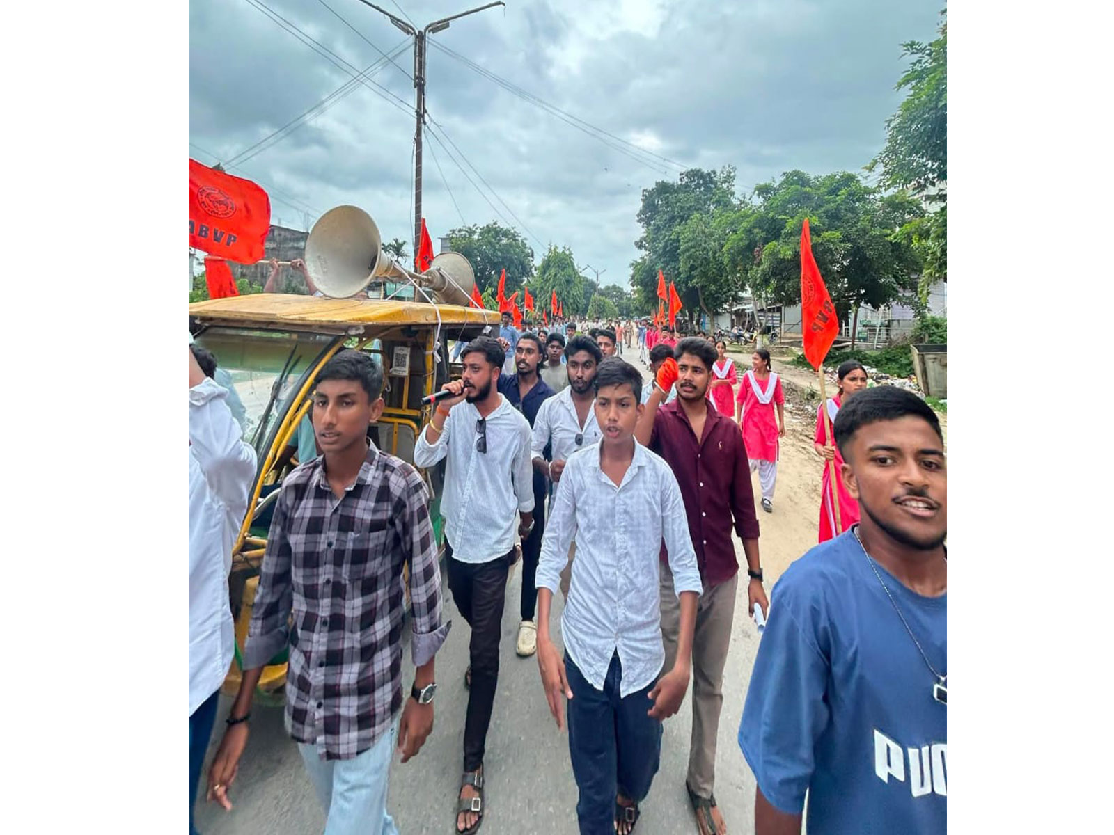 ABVP Tripura youth protesters (Photo/ANI)