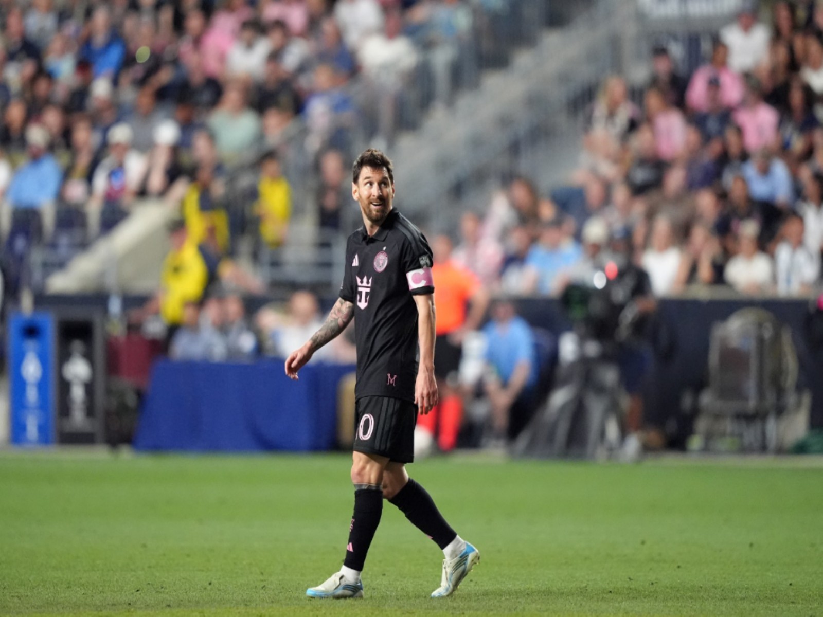 Lionel Messi during the Inter Miami vs Philadelphia Union match. (Photo: Kyle Ross-Imagn Images)