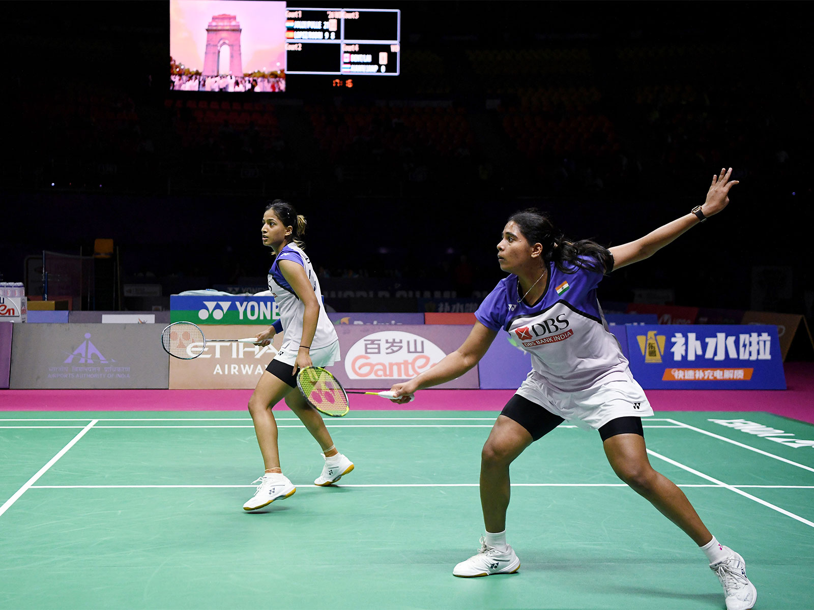 Indian shuttlers Treesa Jolly and Gayatri Gopichand. (Photo: ANI)