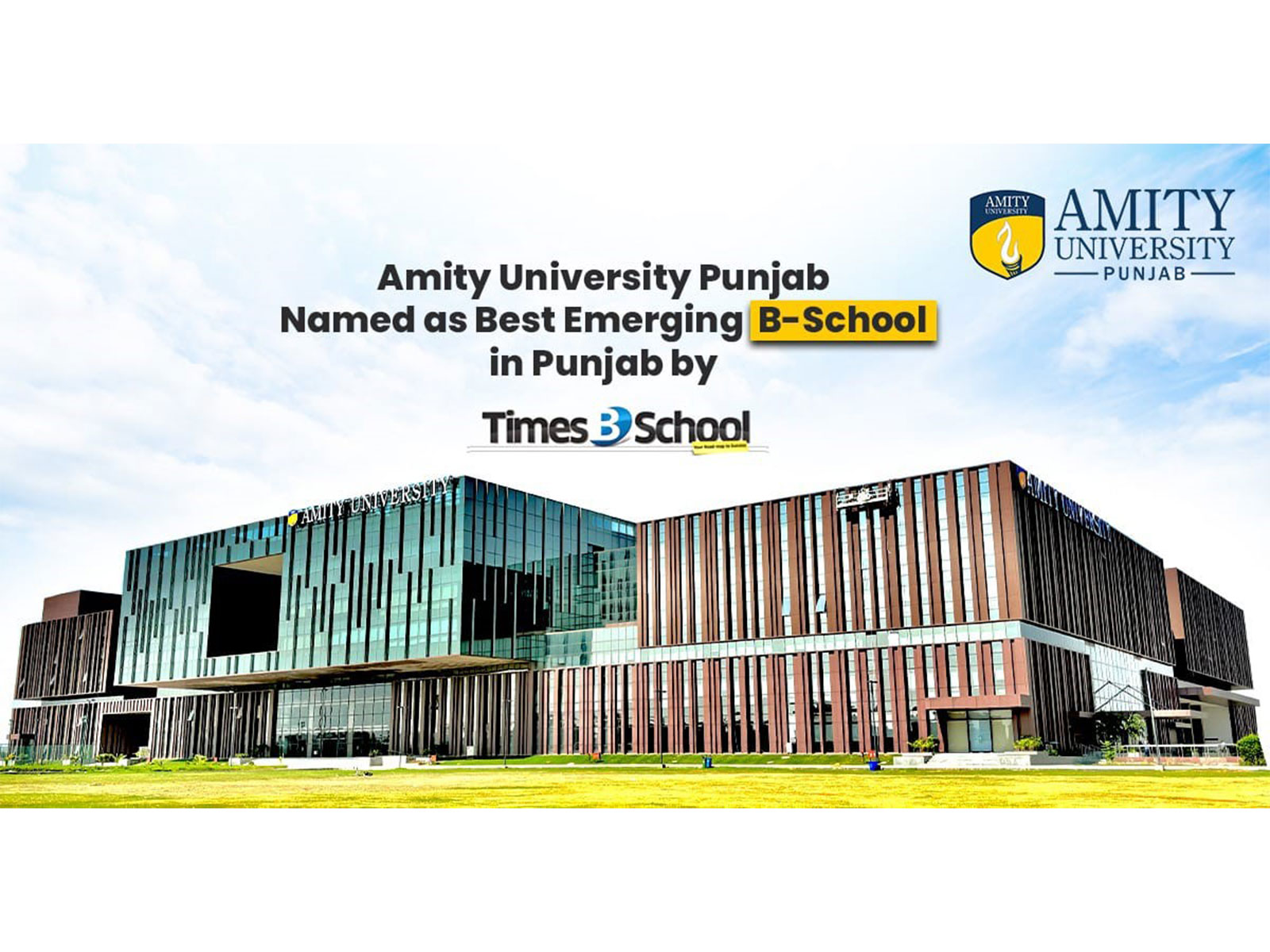 Amity University Punjab Ranked as Best Emerging B-School in Punjab by Times B-School