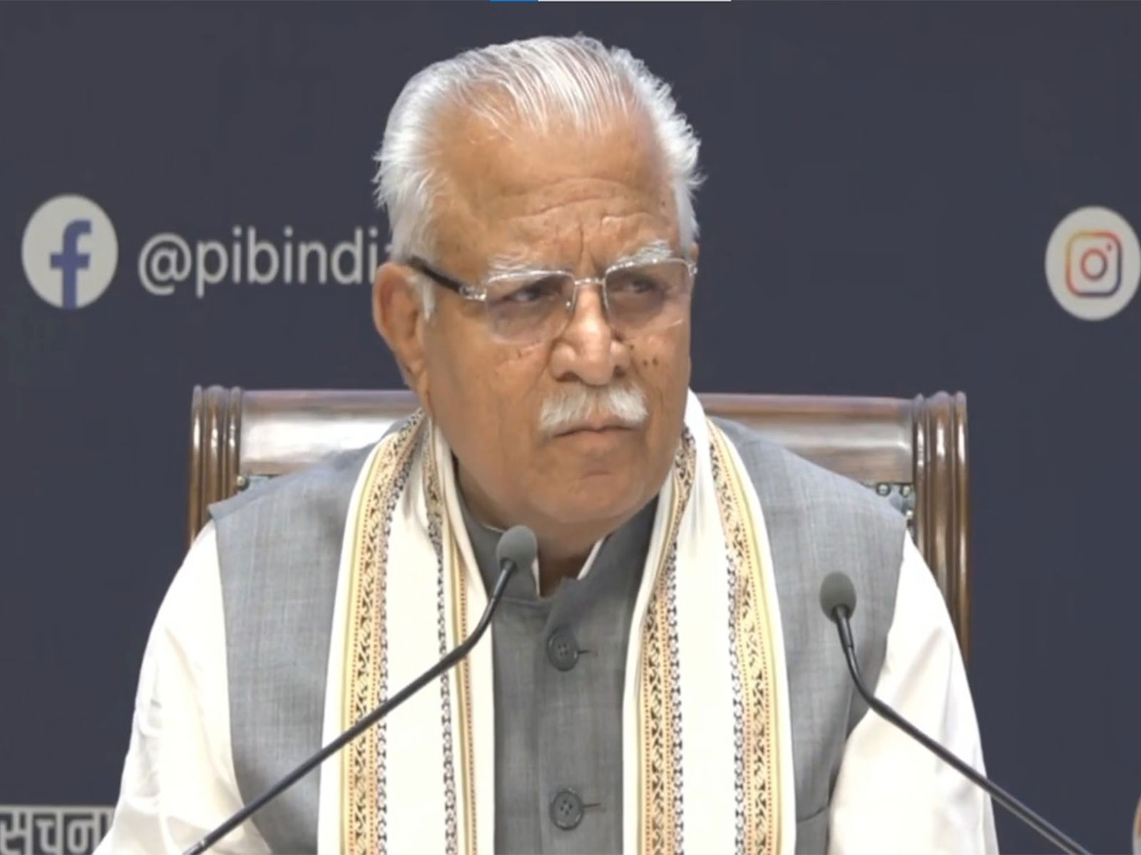 Union Minister for Housing and Urban Development Manohar Lal Khattar (Photo/PIB/X)