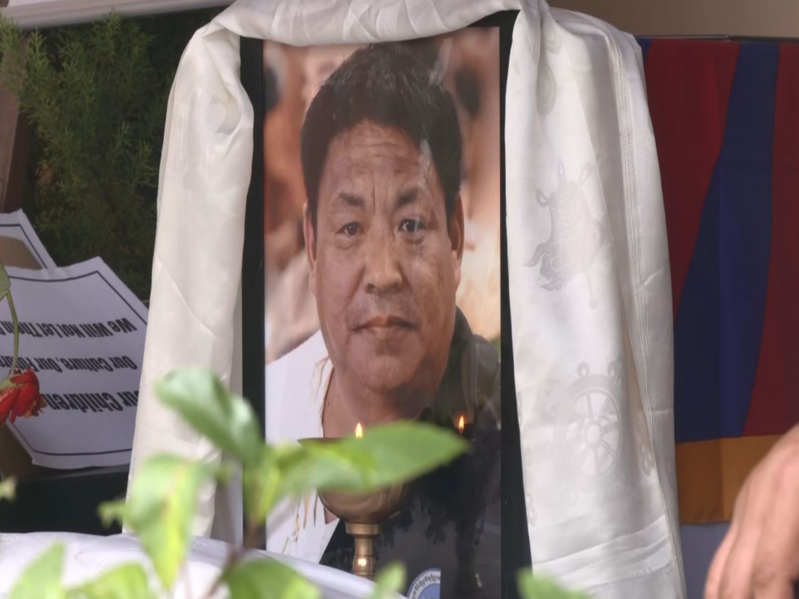 Kashag, Tibetan Parliament in Exile hold prayer service in Dharamshala to mark 49th day of Lobga Rangzen's sacrifice (Photo/ANI)