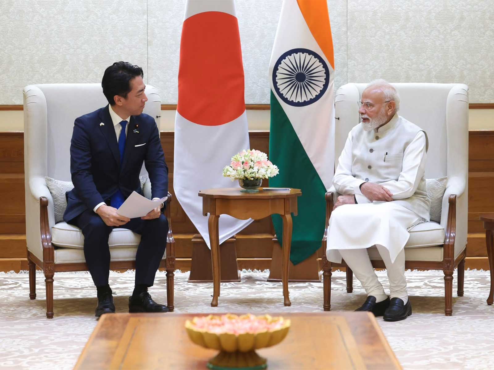 PM Narendra Modi meets Japan Defence Minister Shinjiro Koizumi (Photo/X@narendramodi)