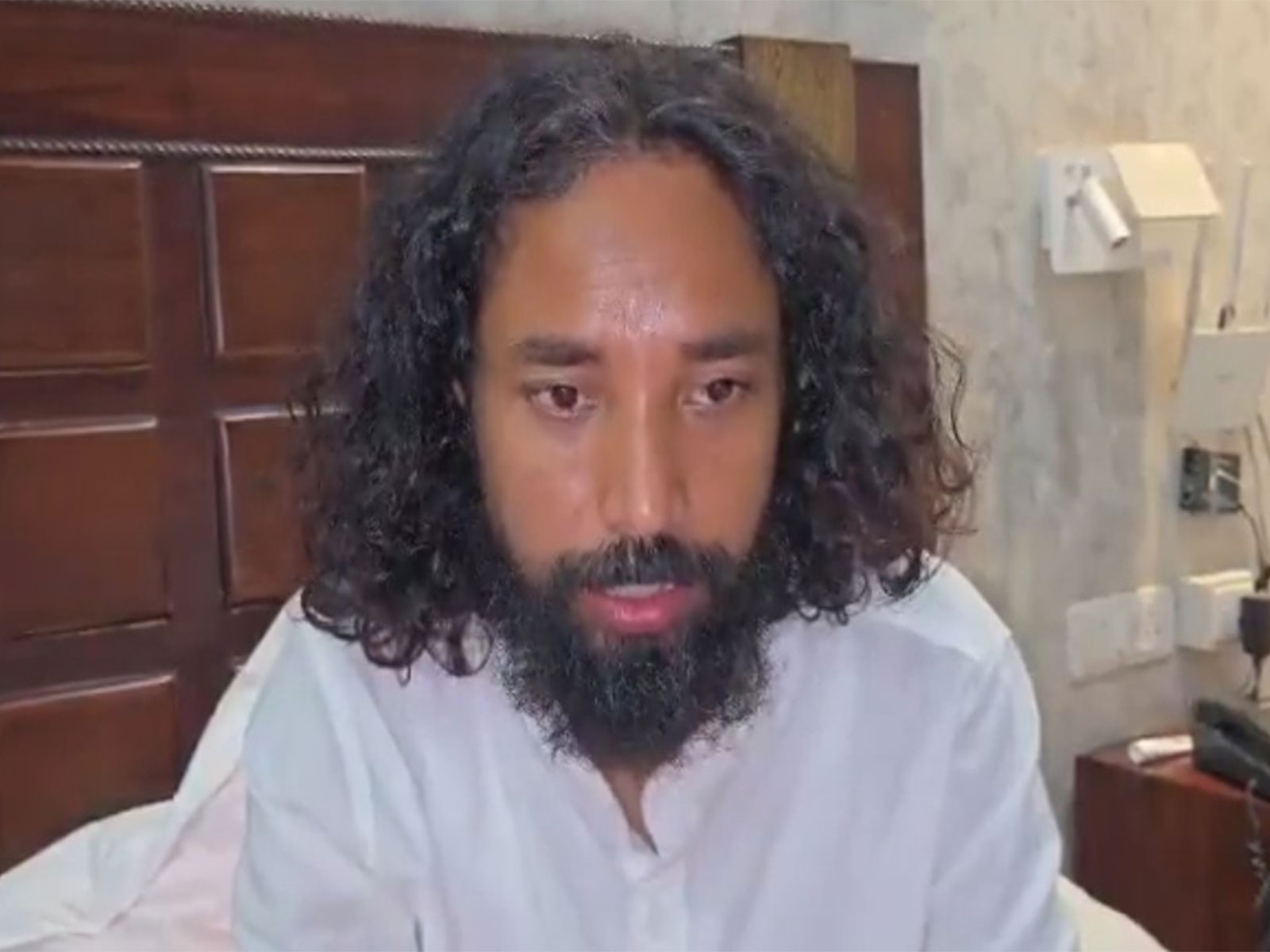 Student leader Devendra Nath Mahto (Photo/Maht's self-made video)
