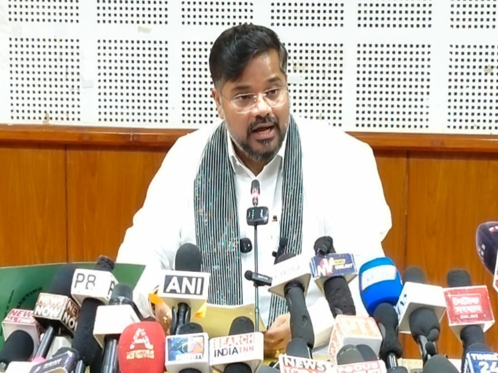 Tripura Govt spokesperson and Minister Sushanta Chowdhury (Photo/ANI)
