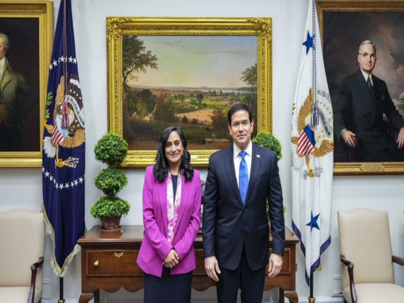 US Secretary of State Marco Rubio with Canadian Foreign Minister Anita Anand in Washington, DC. (Photo: X/@SecRubio)
