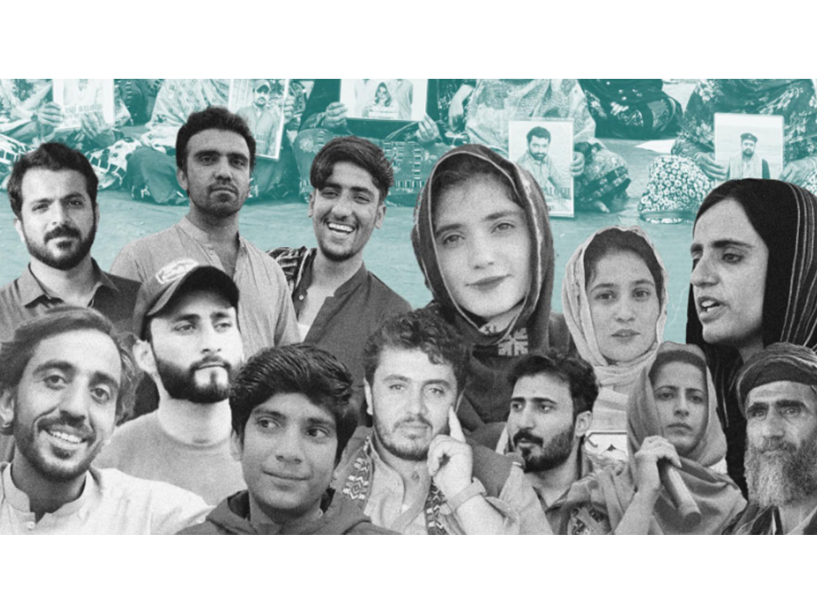 Photo collage depicting people associated with Balochistan amid concerns over alleged human rights violations in the region. (Image Source: Human Rights Council of Balochistan)