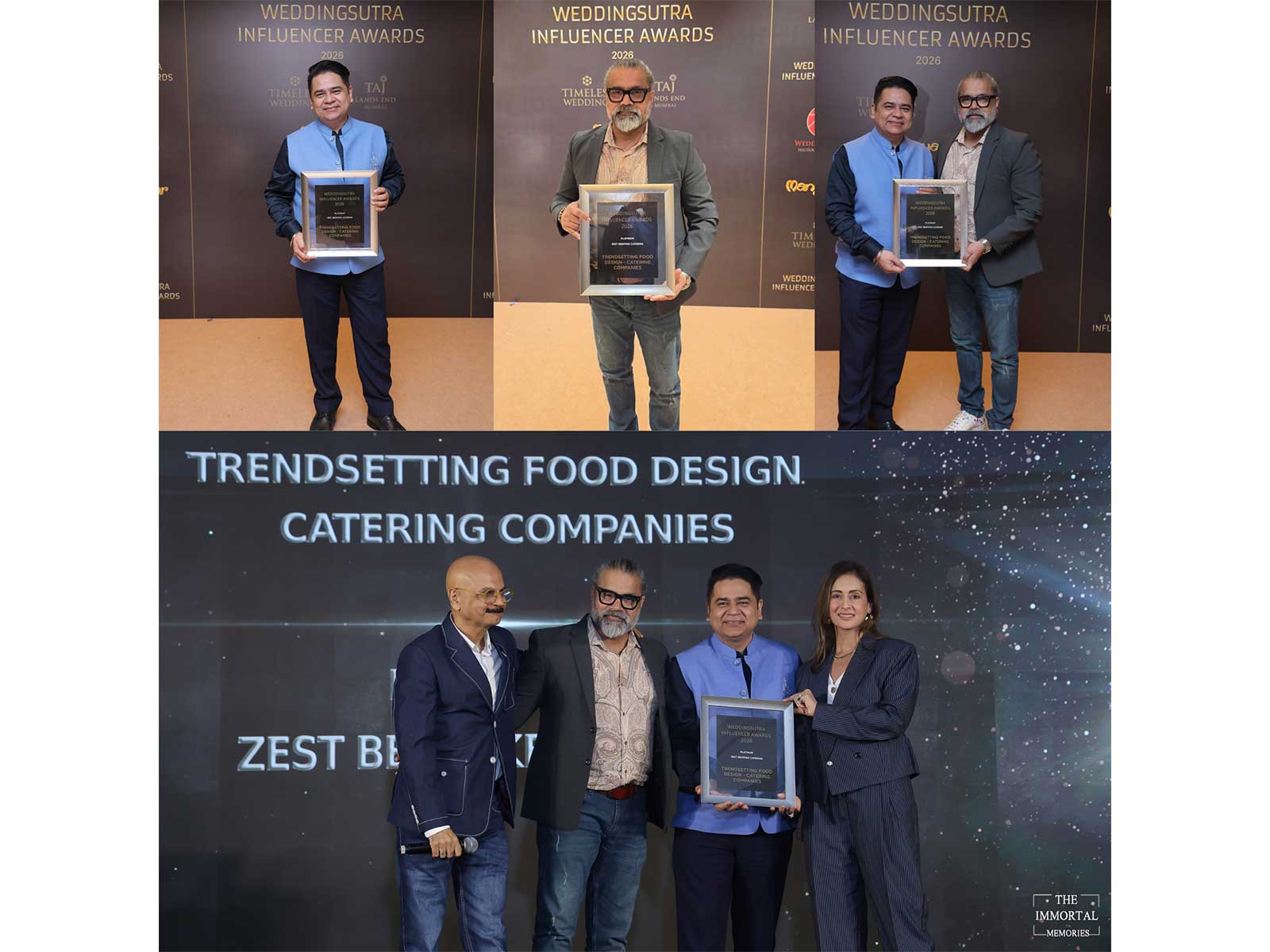 Zest Bespoke Catering wins Platinum for Trendsetting Food Design at the WeddingSutra Influencer Awards 2026
