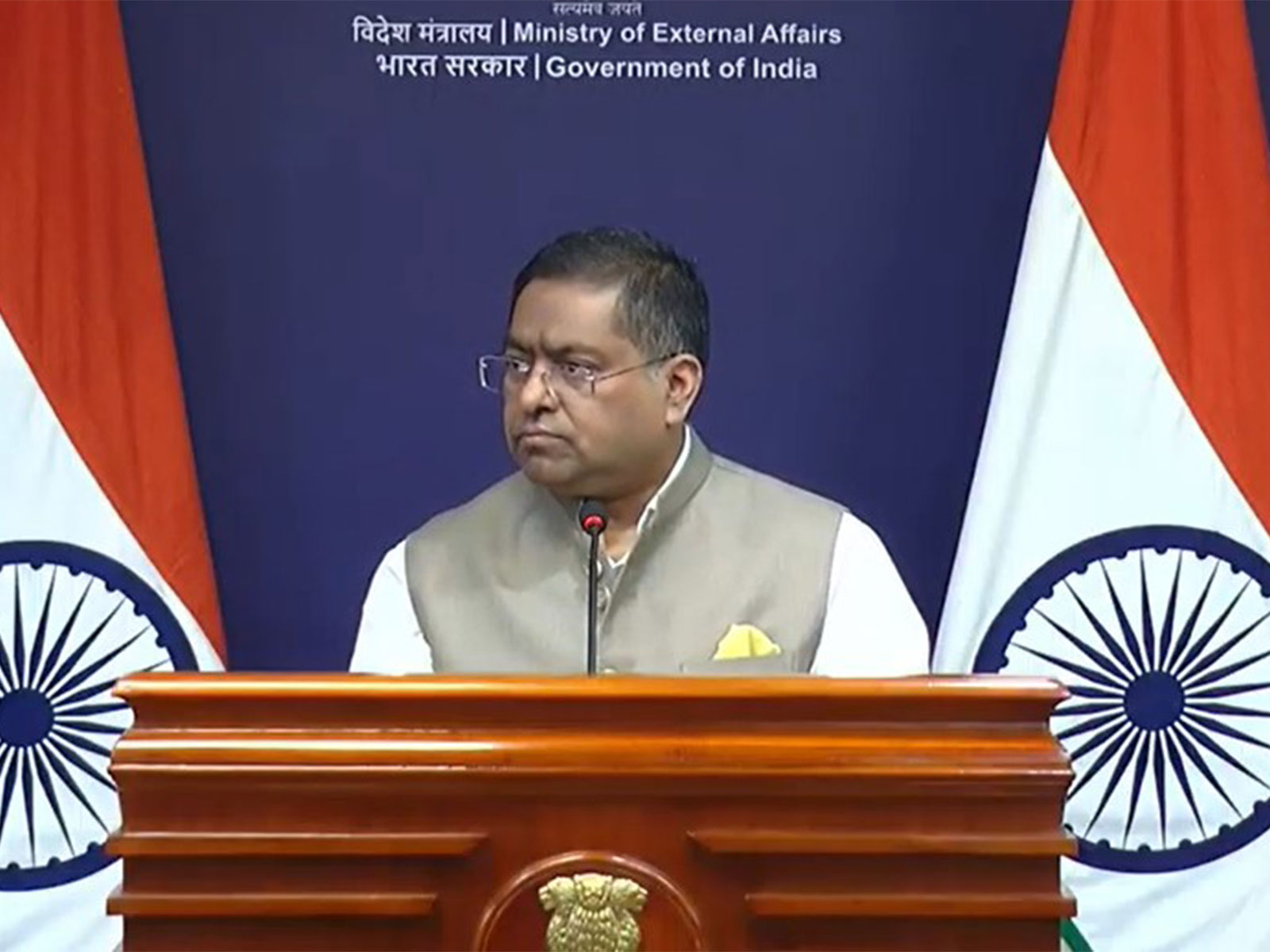 MEA spokesperson Randhir Jaiswal (Photo/ANI)