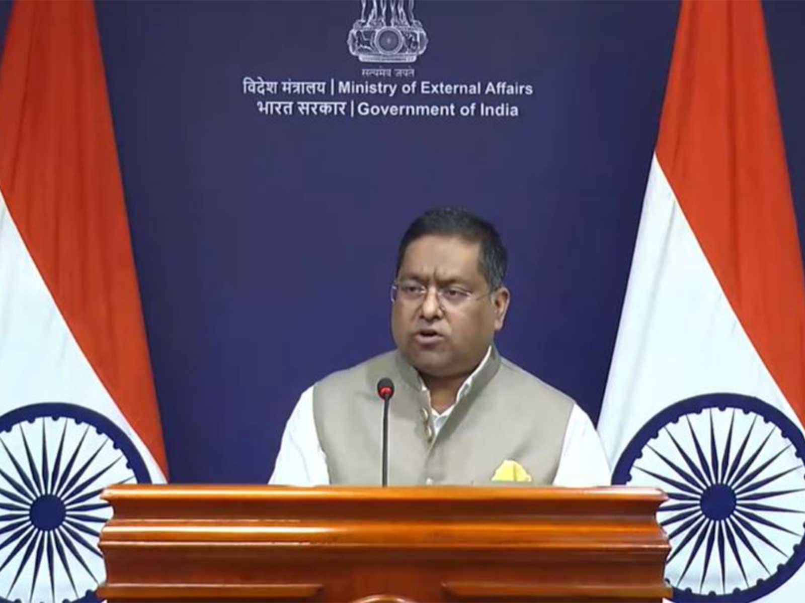 MEA offical spokesperson Randhir Jaiswal (Photo/Youtube@Ministry of External Affairs)