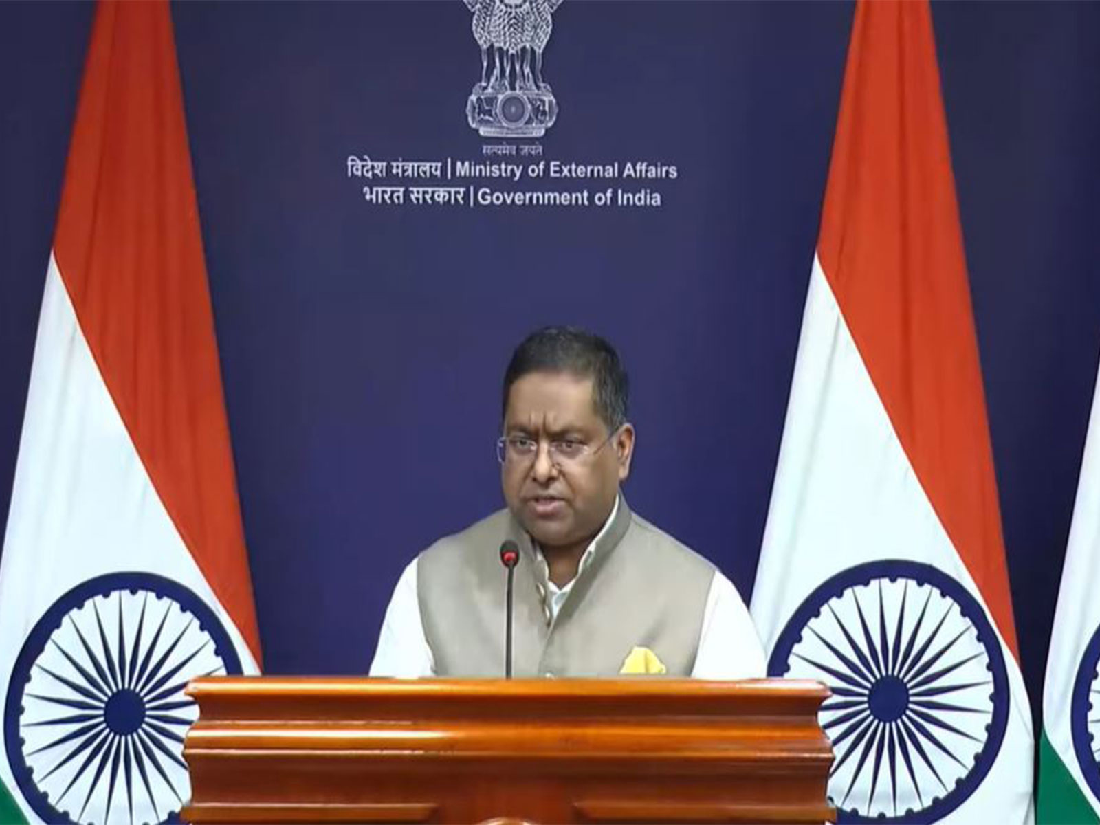 MEA offical spokesperson Randhir Jaiswal (Photo/Youtube@Ministry of External Affairs)