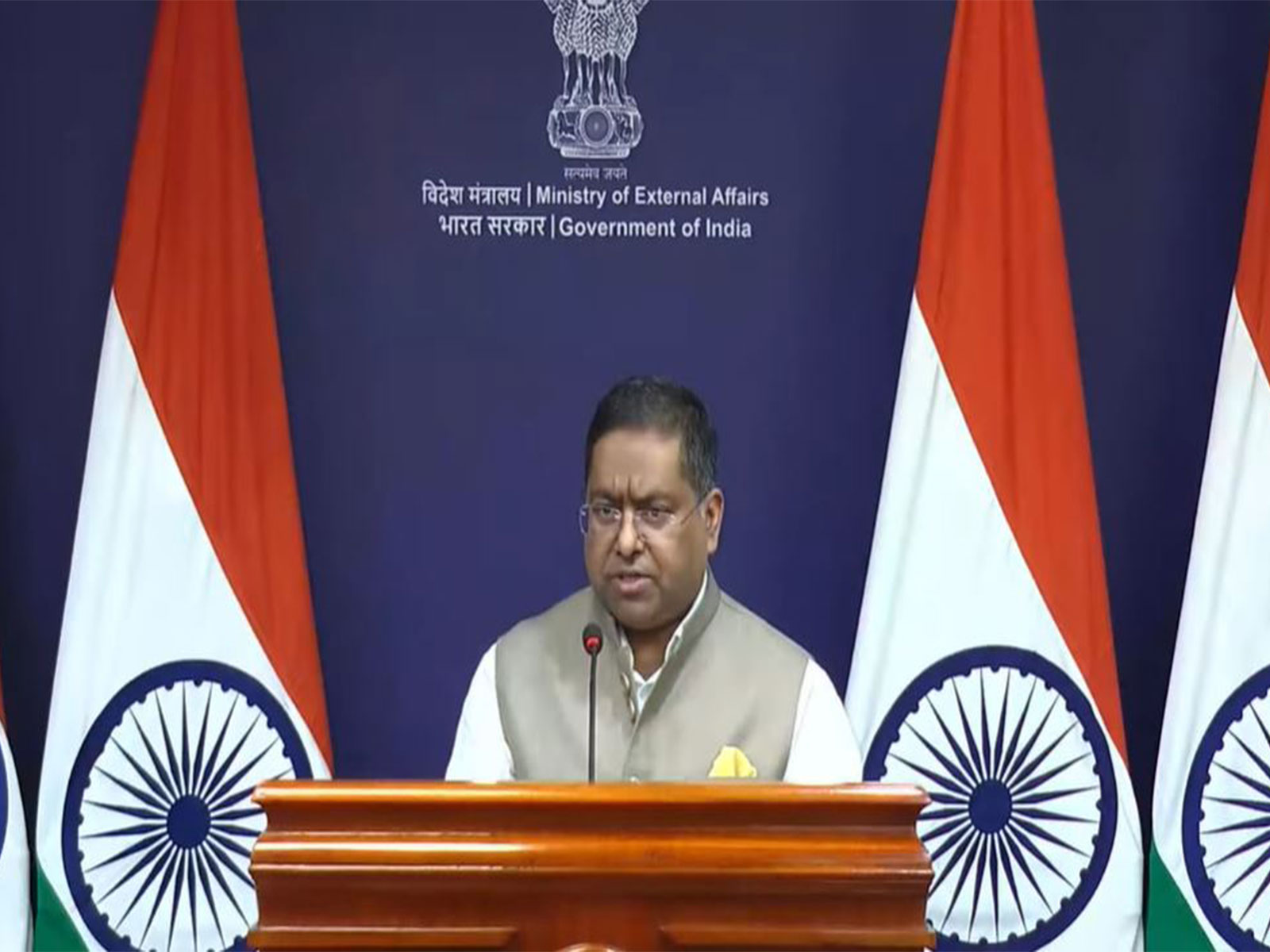 MEA offical spokesperson Randhir Jaiswal (Photo/Youtube@Ministry of External Affairs)
