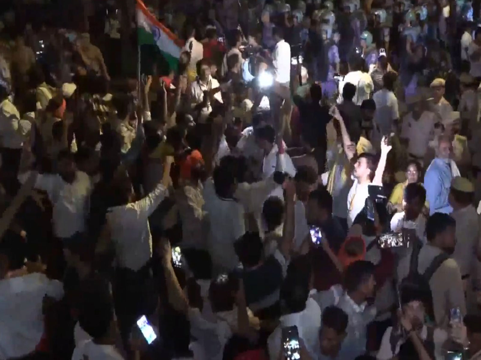 Massive gathering at Jantar Mantar over caste-based reservation (Photo/ANI)