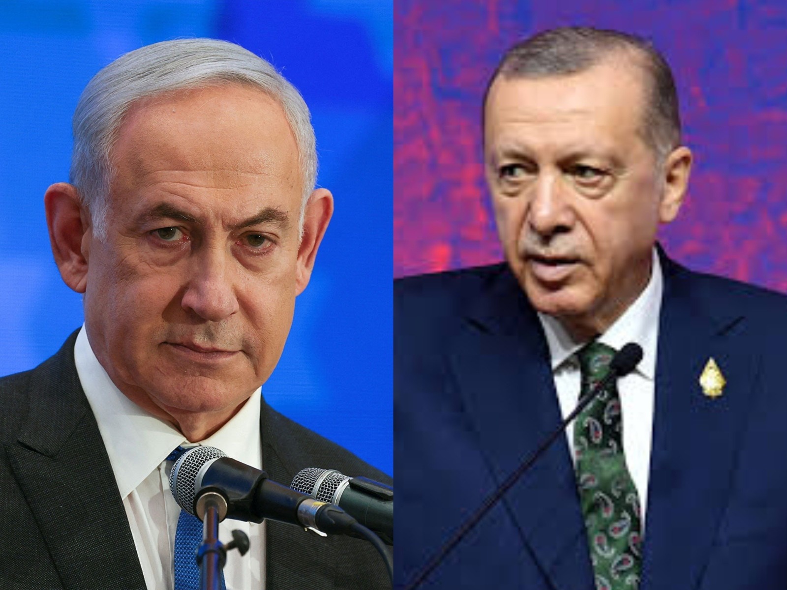 Israeli Prime Minister Benjamin Netanyahu and Turkish President Recep Tayyip Erdogan (Photos/Reuters)